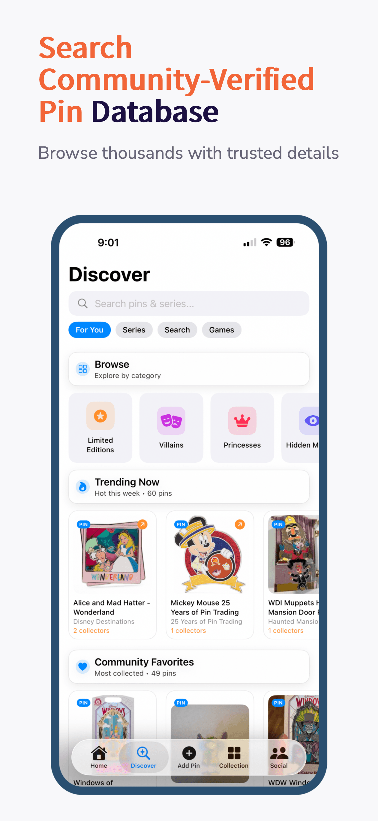 ParkBound Collections discover screen
