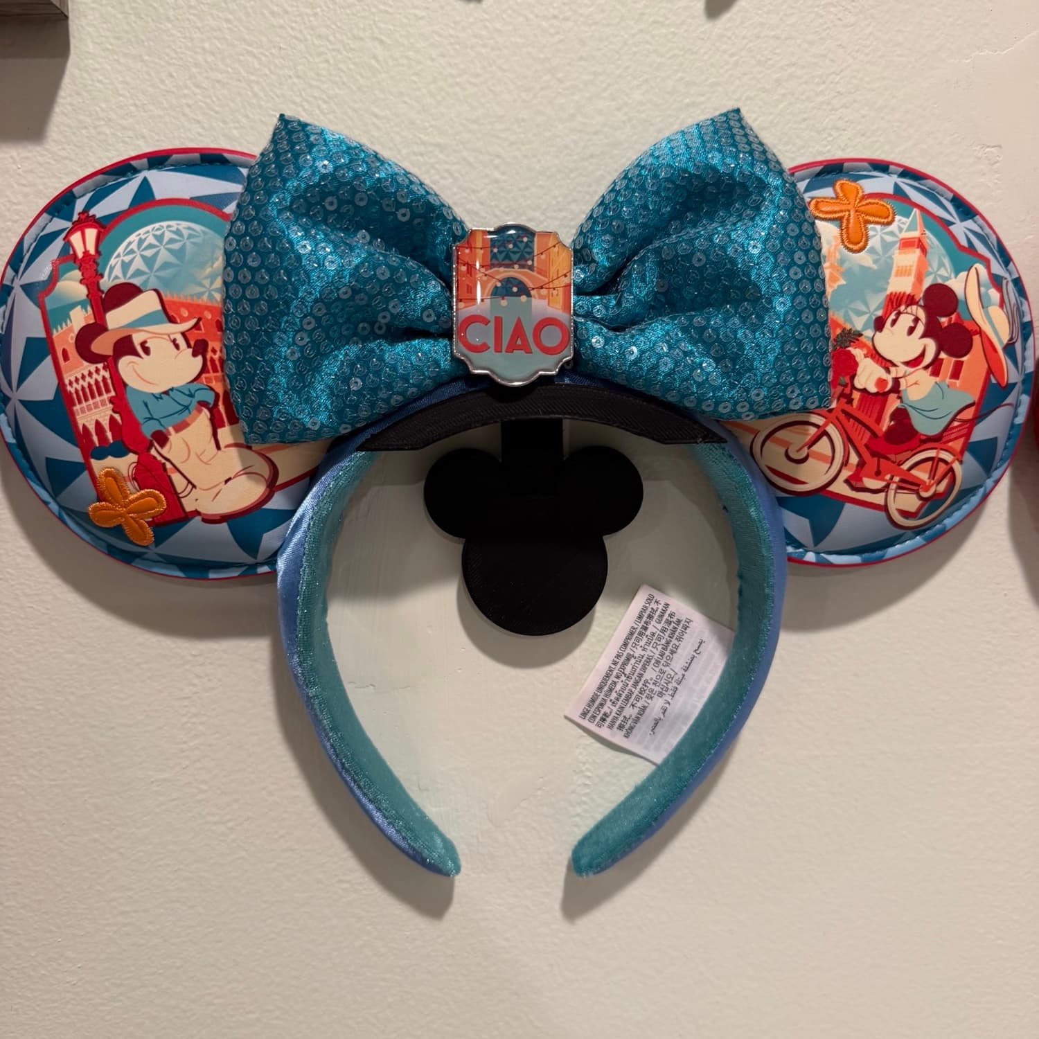 Epcot World Showcase “Ciao” Minnie Ears front