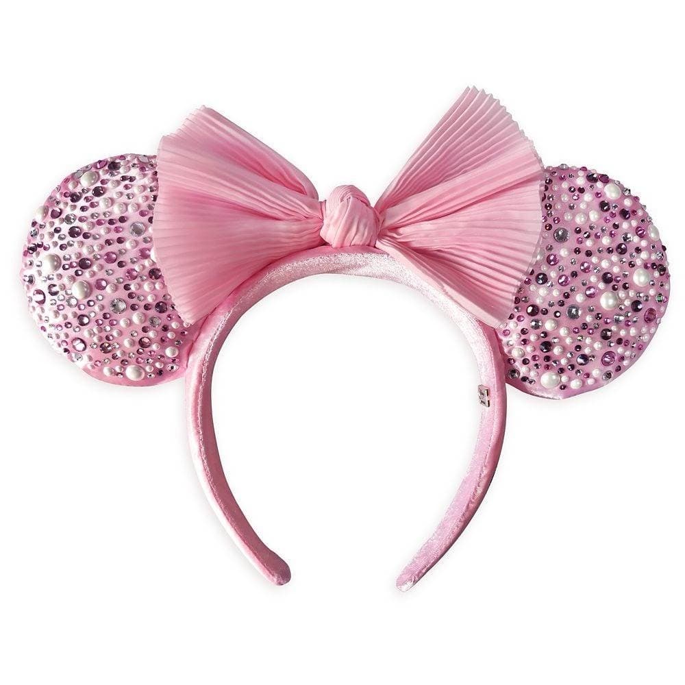 Pink Pleated Bow Rhinestone Baublebar Minnie Ears front