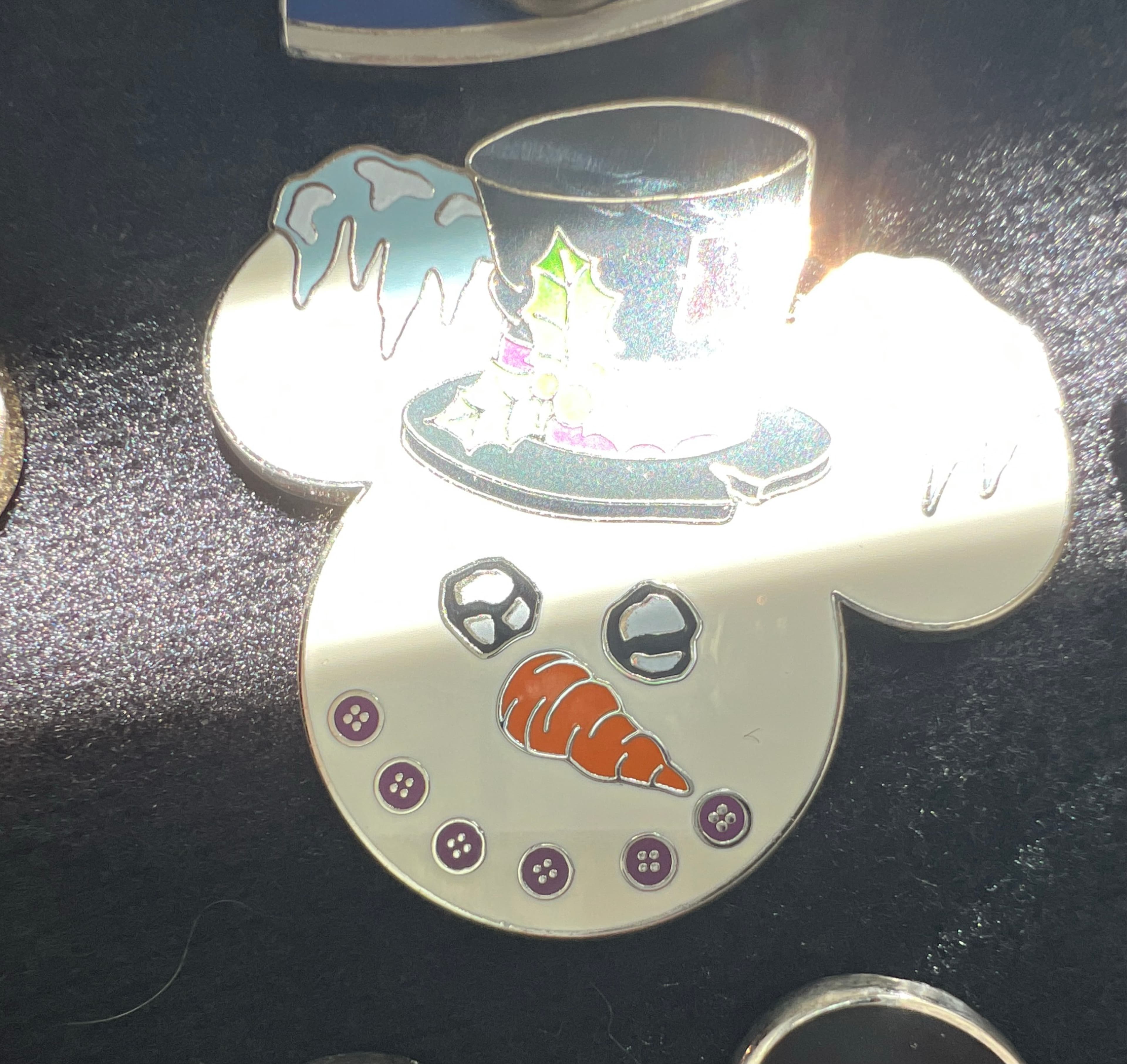 Mickey Mouse Snowman Holiday Pin