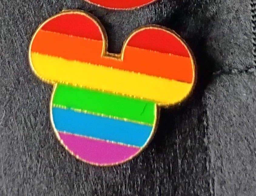 Disney Pride rainbow Mickey Mouse head front