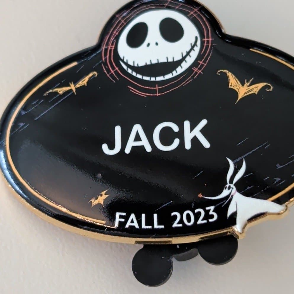 Disney Employee Center Seasonal Nametags Jack Skellington Fall 2023 Pin