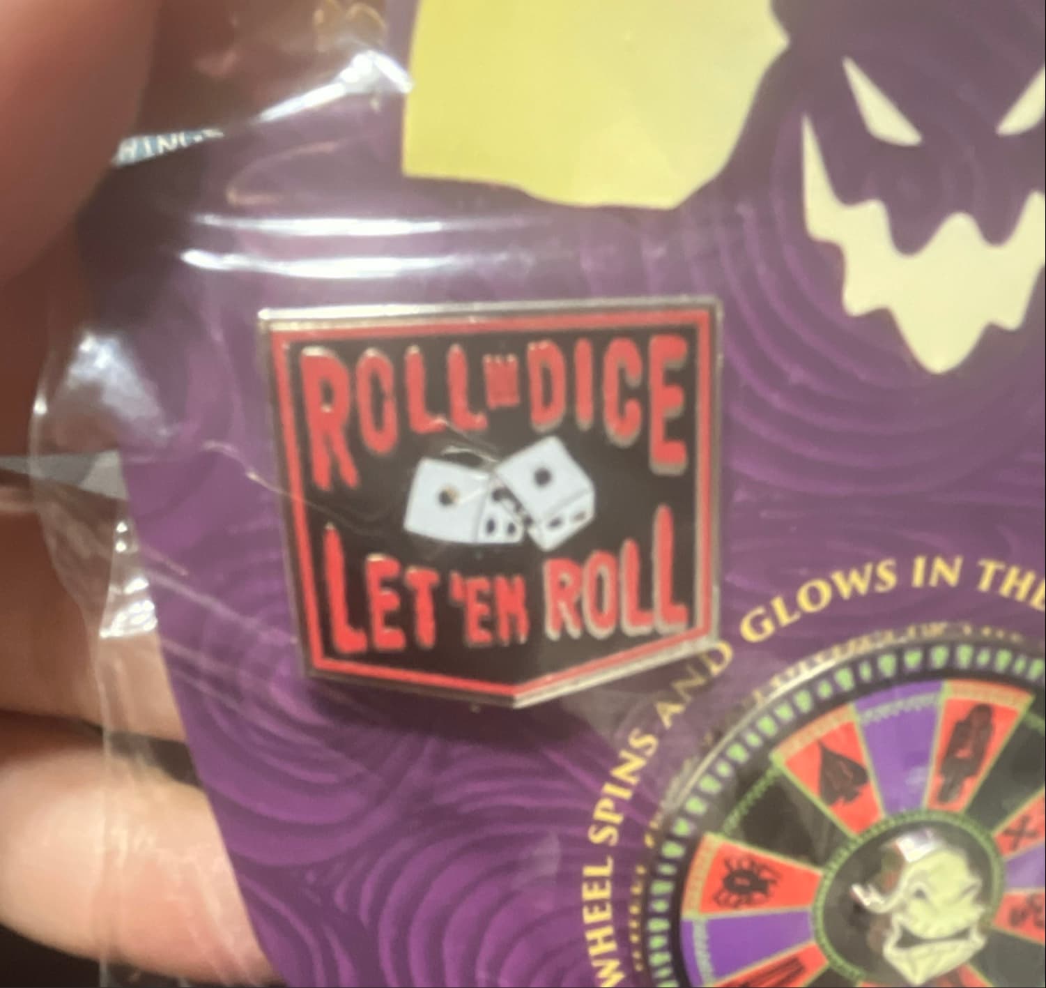 Roll the Dice Let 'Em Roll- Nightmare Before Christmas Pin