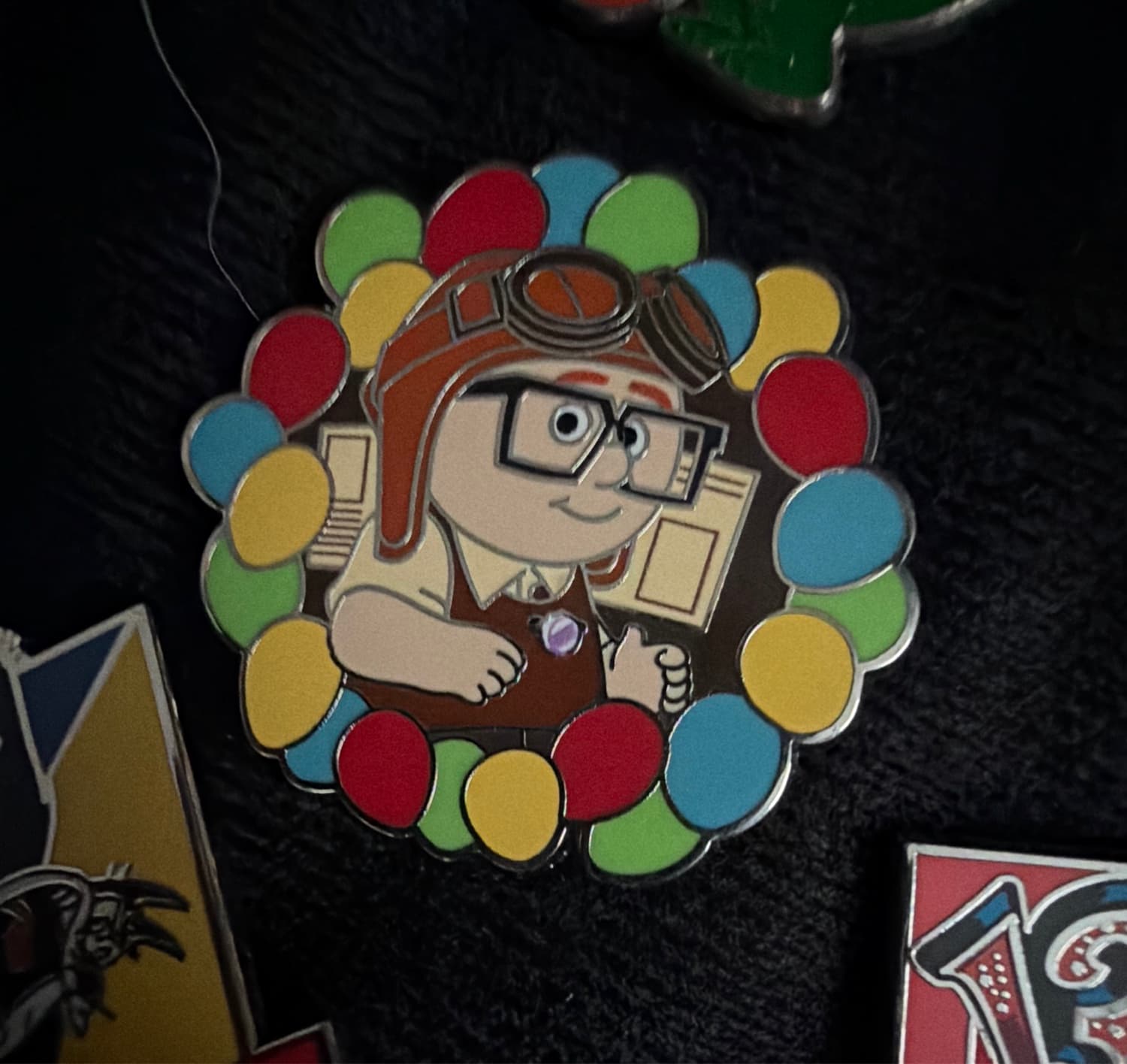 D23 Exclusive Young Carl with Spirit of Adventure Balloon Disney Pin front