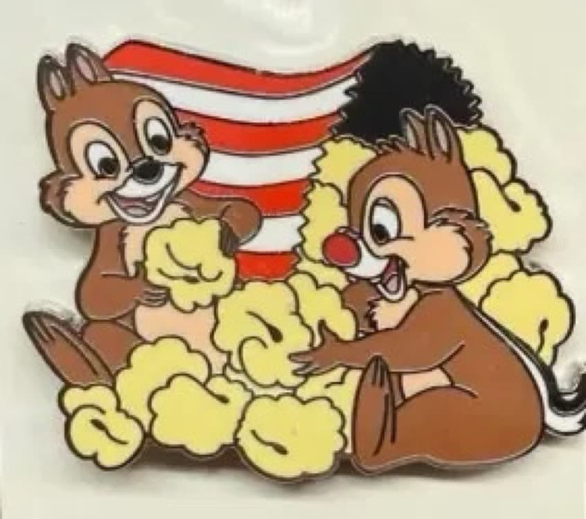 Chip and Dale with Popcorn and Striped Background front