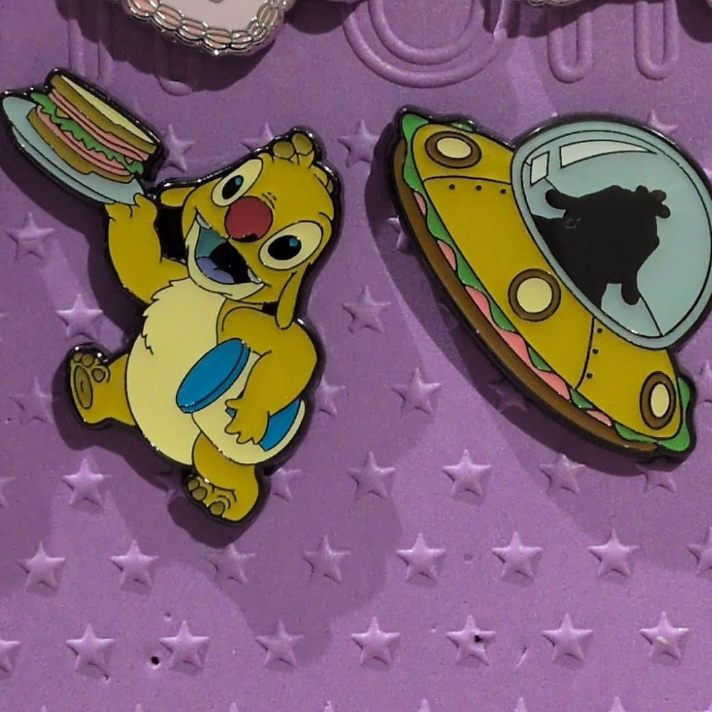 Loungefly Disney Lilo & Stitch Experiment Cousins & Spaceships Blind Box Pin Set - Reuben Spaceship