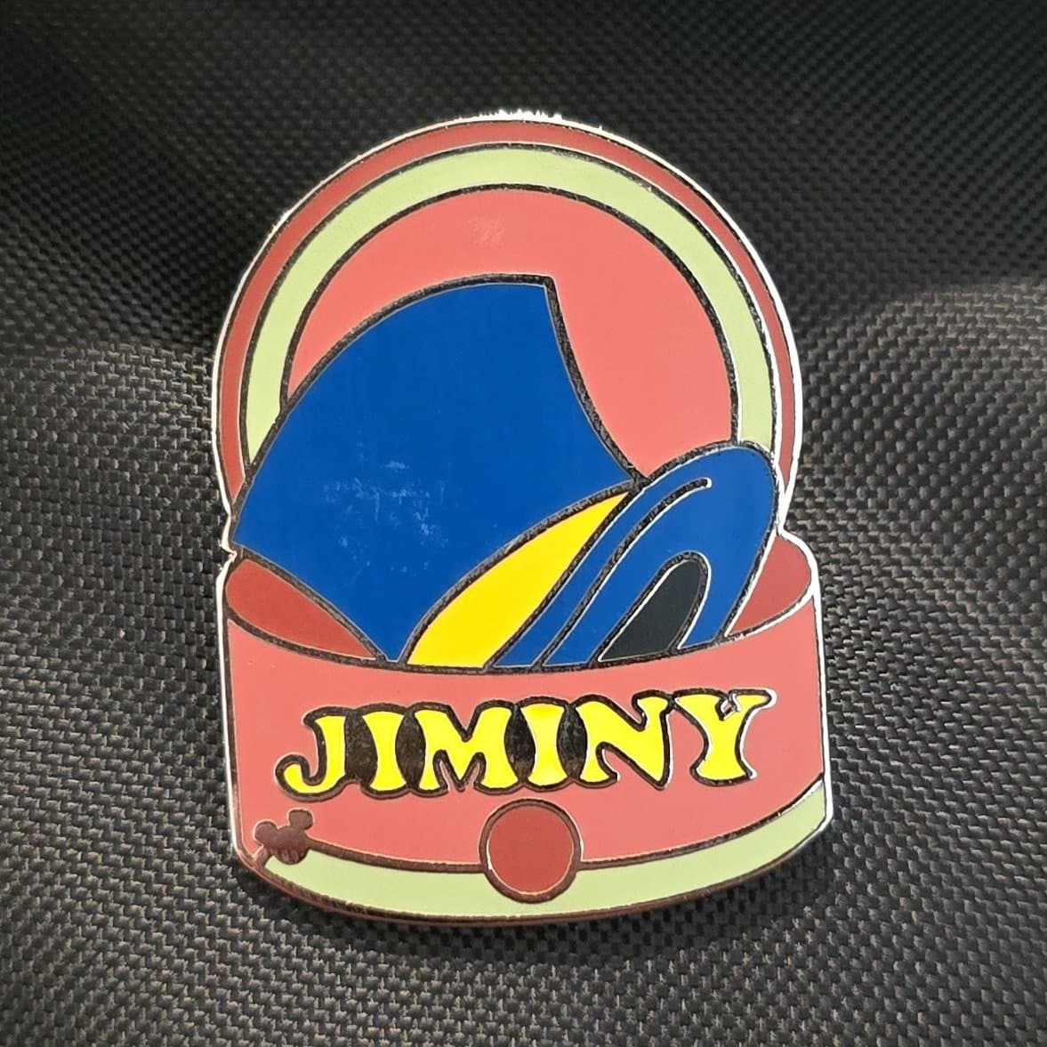 Jiminy Cricket's Hat in Hatbox Hidden Mickey Pin front