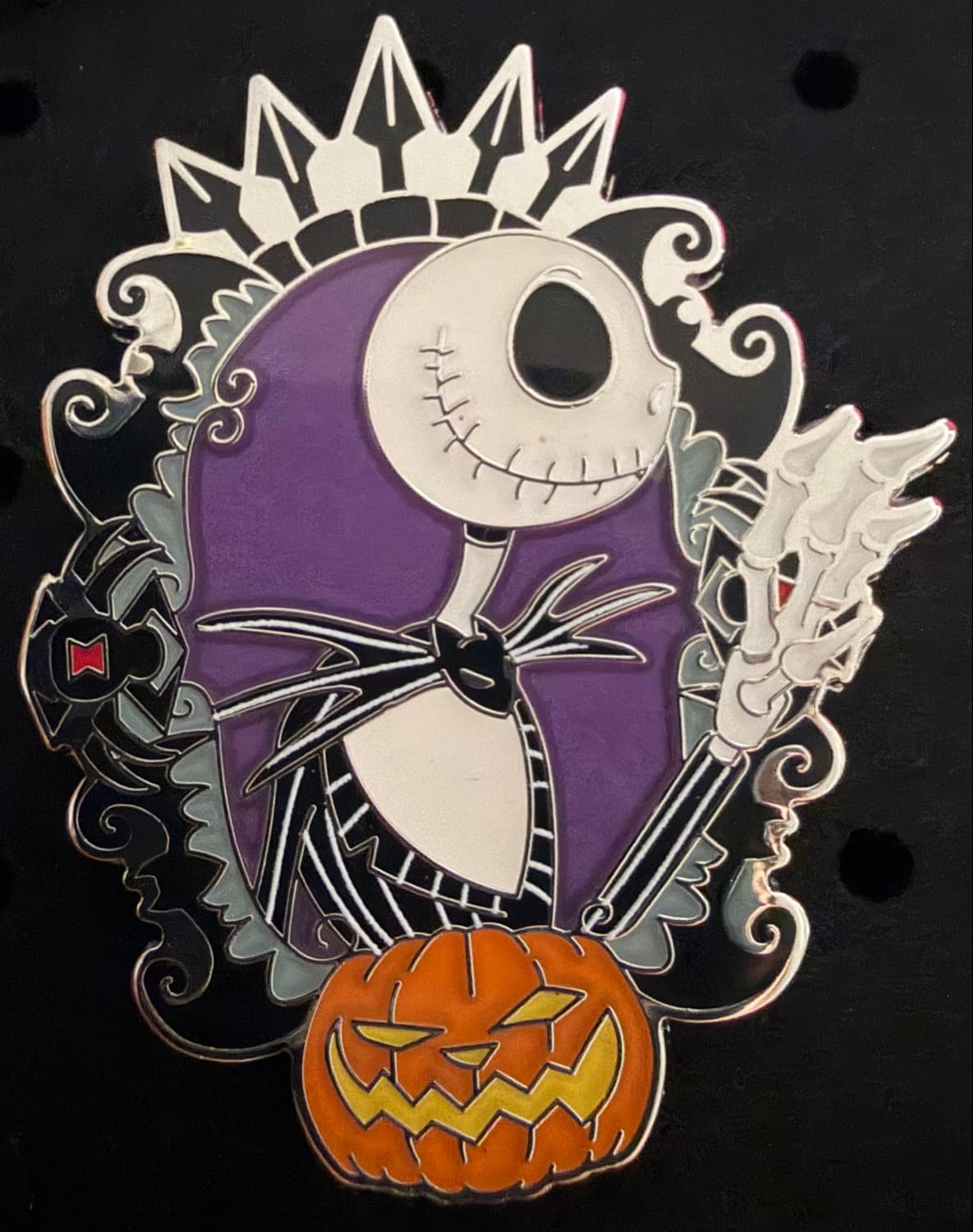 The Nightmare Before Christmas Jack Skellington Portrait Pumpkin Disney Pin