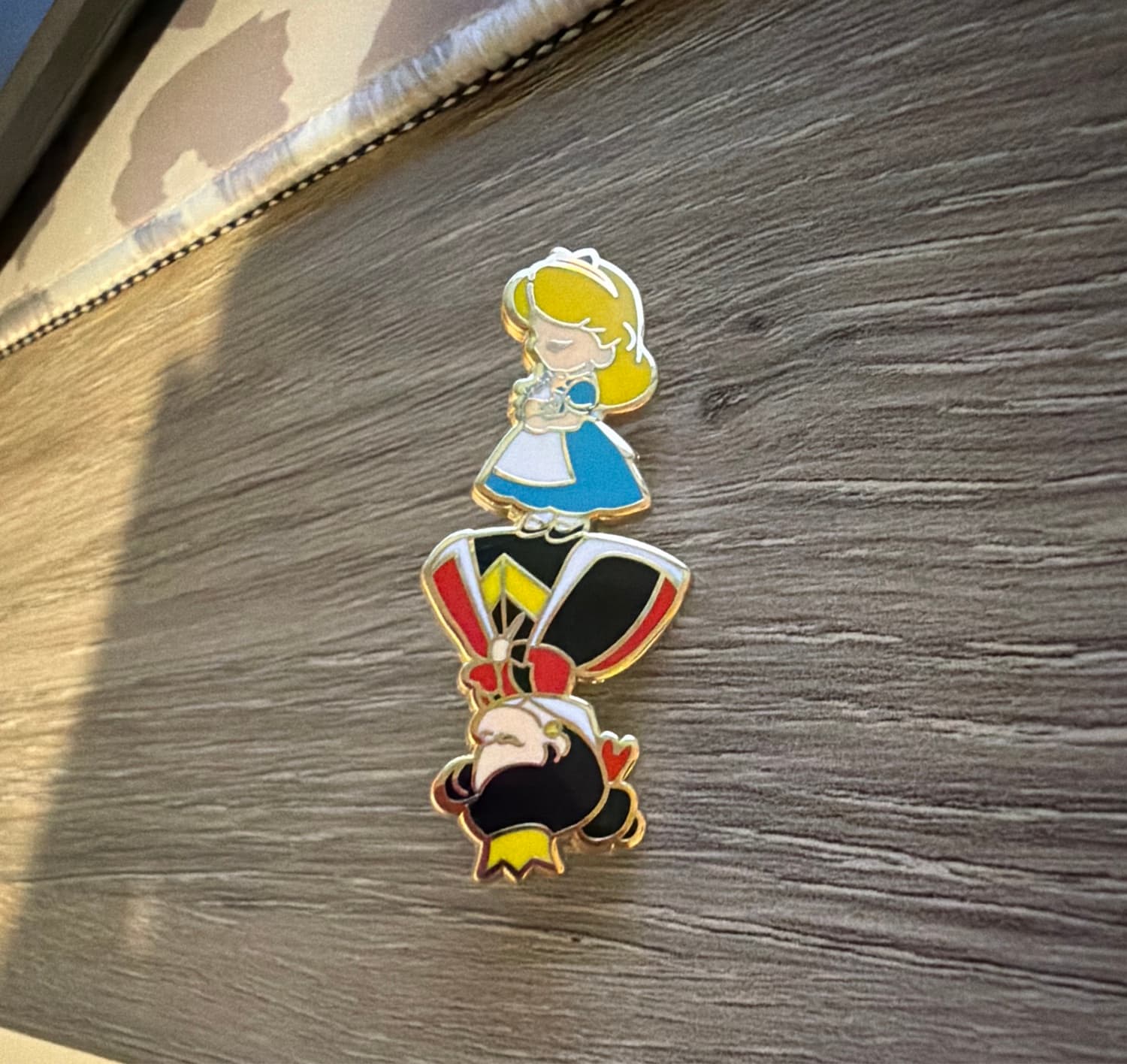 Alice in Wonderland Alice and Queen of Hearts Pin