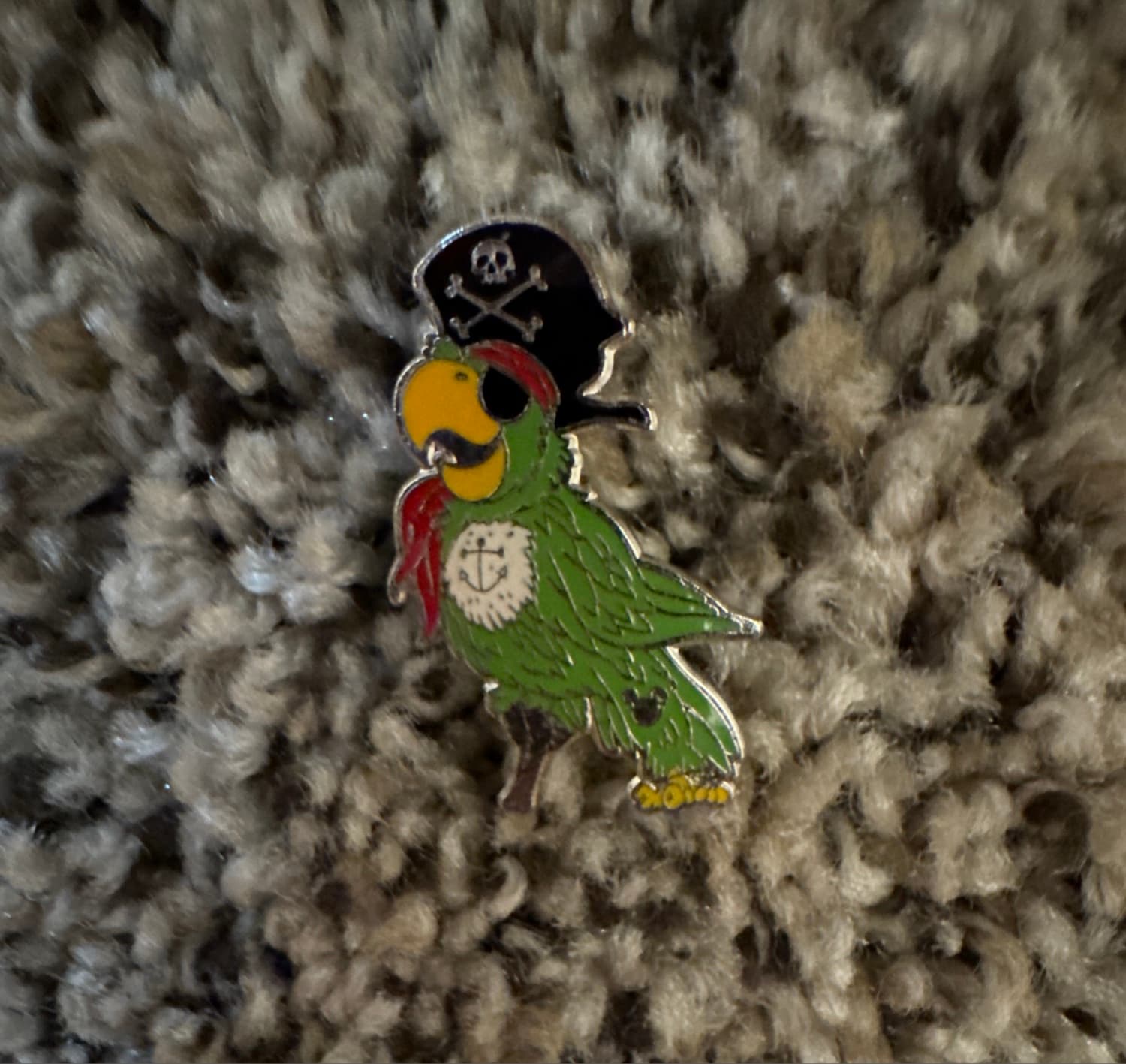 Green Parrot Pirate Hidden Mickey Pin