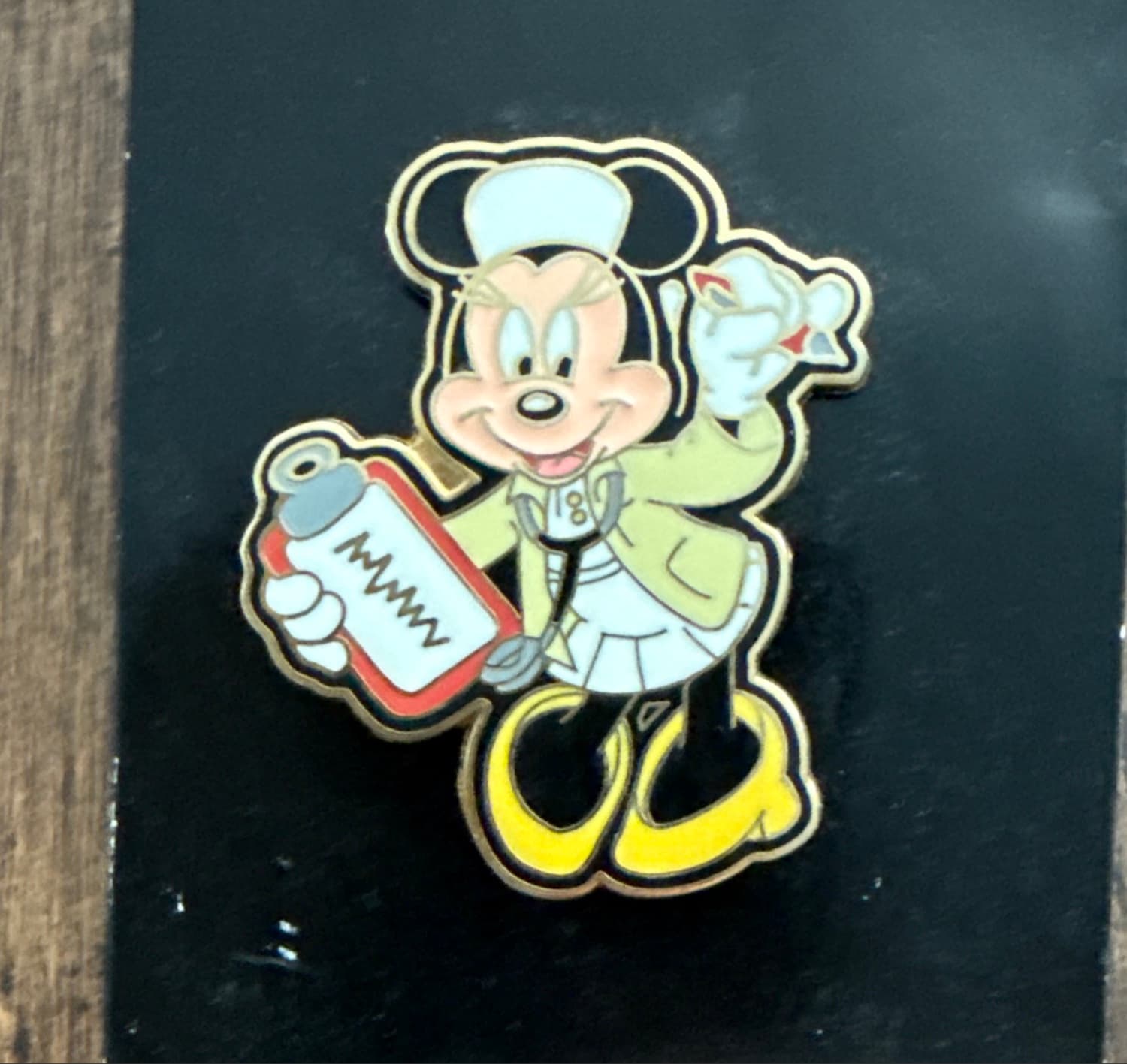 Disney Occupations Nurse Minnie Mouse with Stethoscope and Clipboard pin