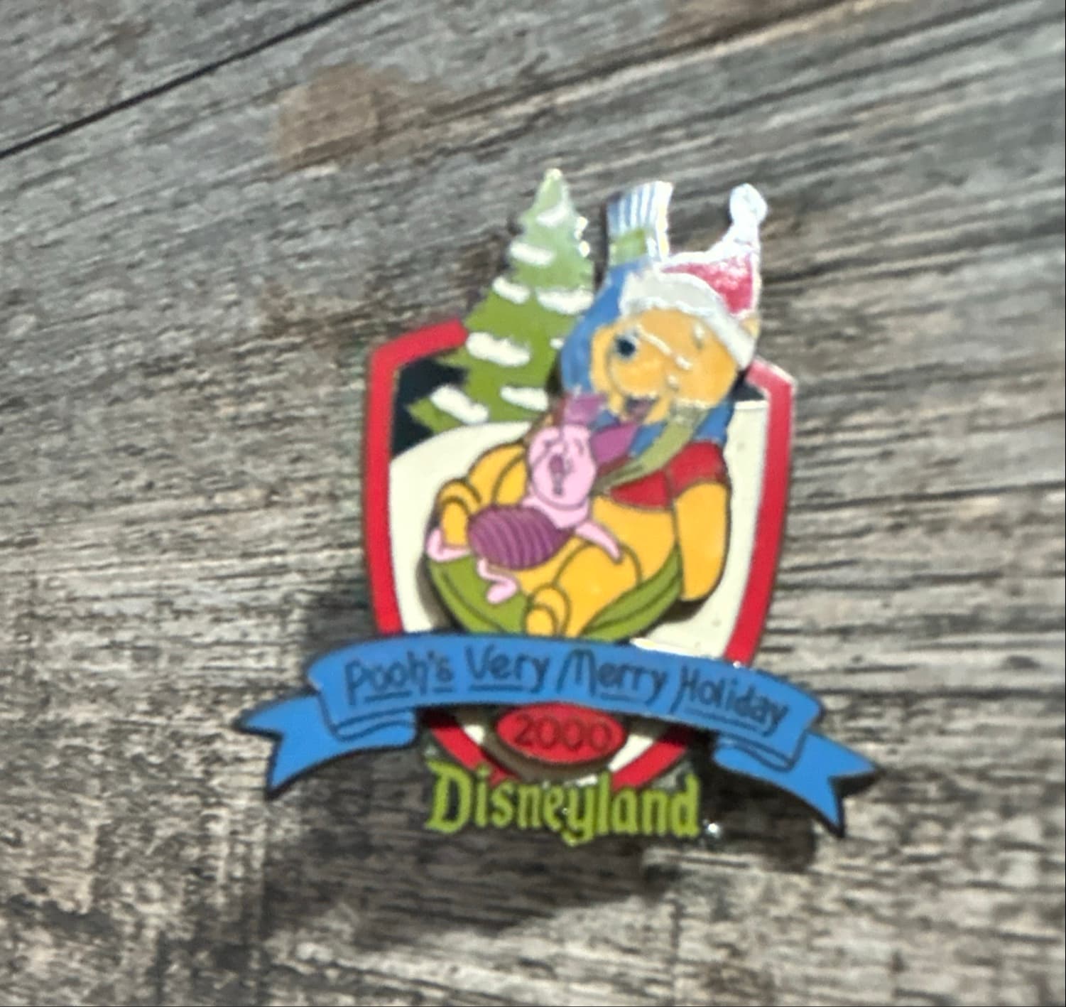 Disneyland Christmas 2000 Pooh's Very Merry Holiday Pooh & Piglet Pin