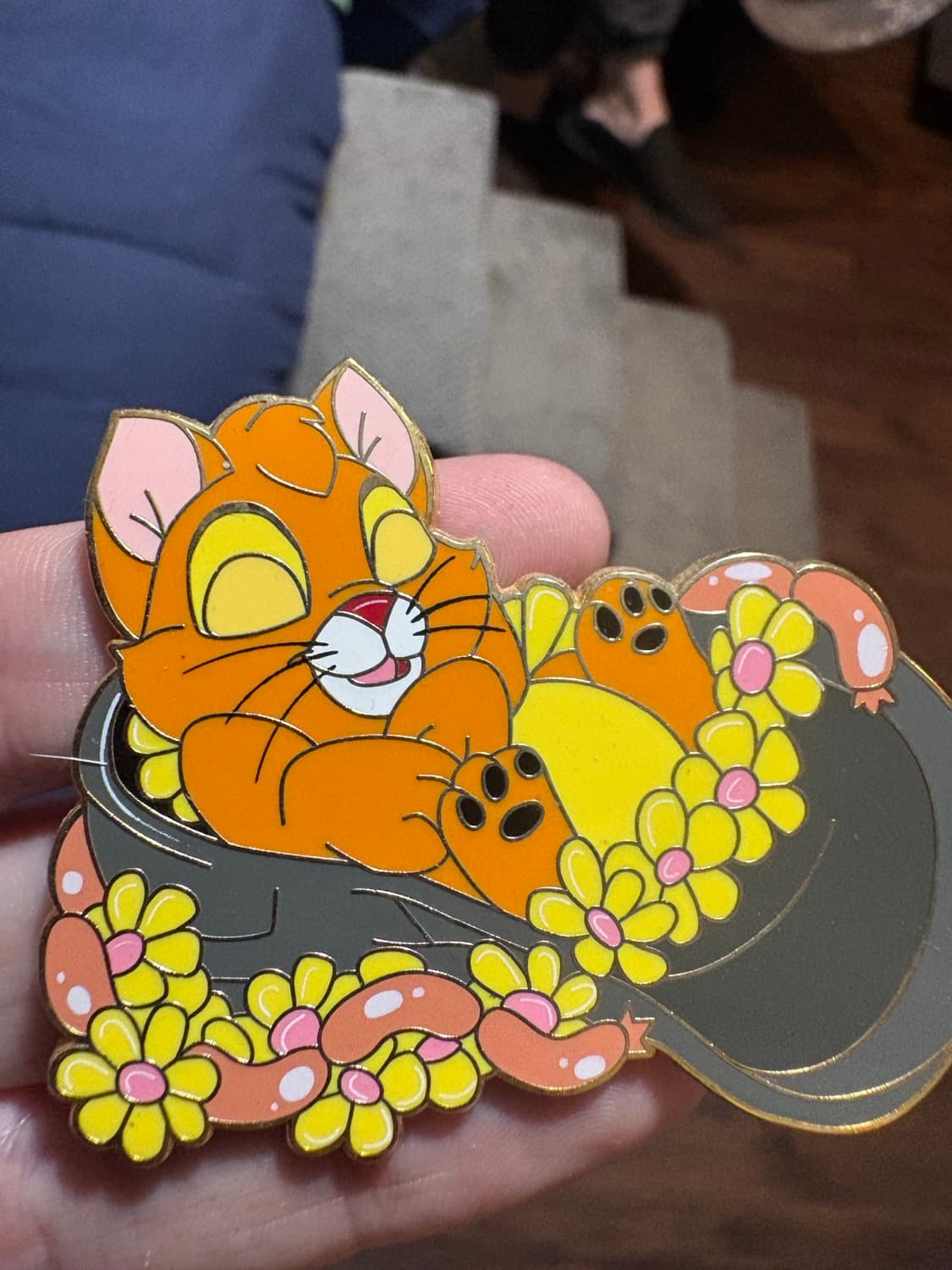 Oliver (Sleeping in Pot with Flowers and Sausages) Fantasy Pin