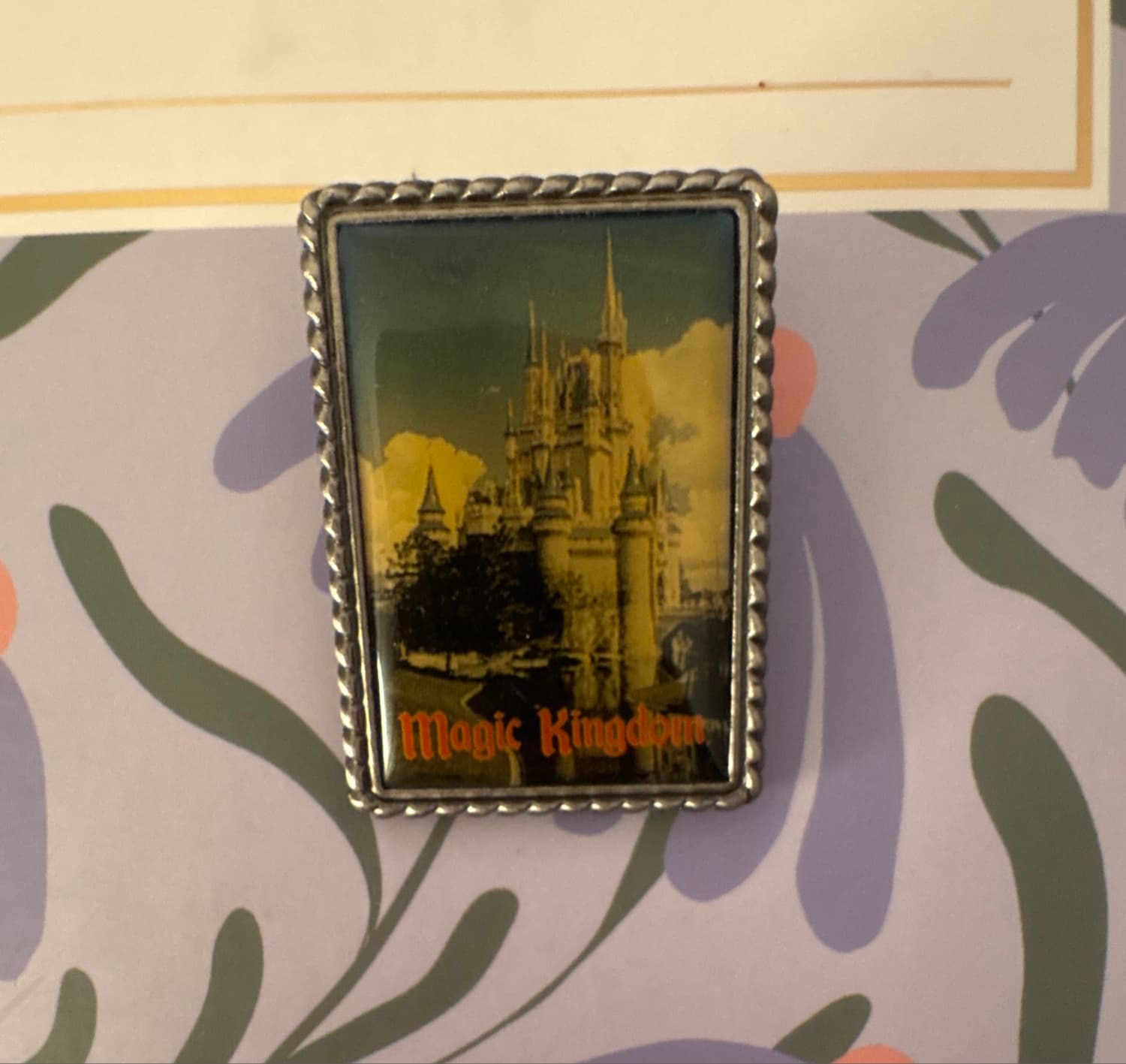 Magic Kingdom Cinderella Castle Stamp Pin front