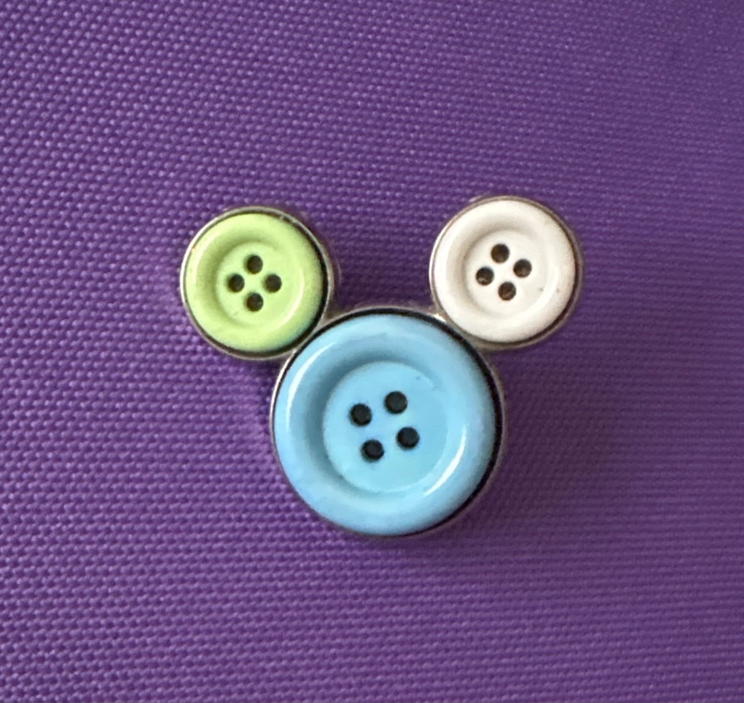 Mickey Mouse Button Head - Blue, Green, White front