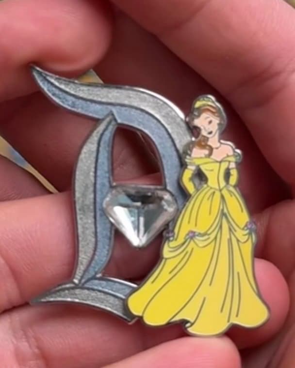 Belle - DLR 60th Anniversary Pin of the Month - Diamond D