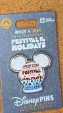 Epcot International Festival of the Holidays Passholder Pin front