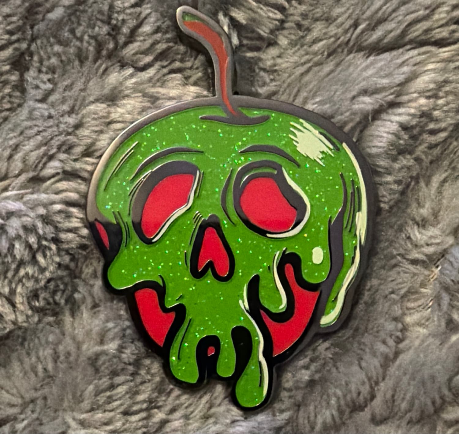 Disney Villains Snow White Poison Apple Glitter Enamel Pin front