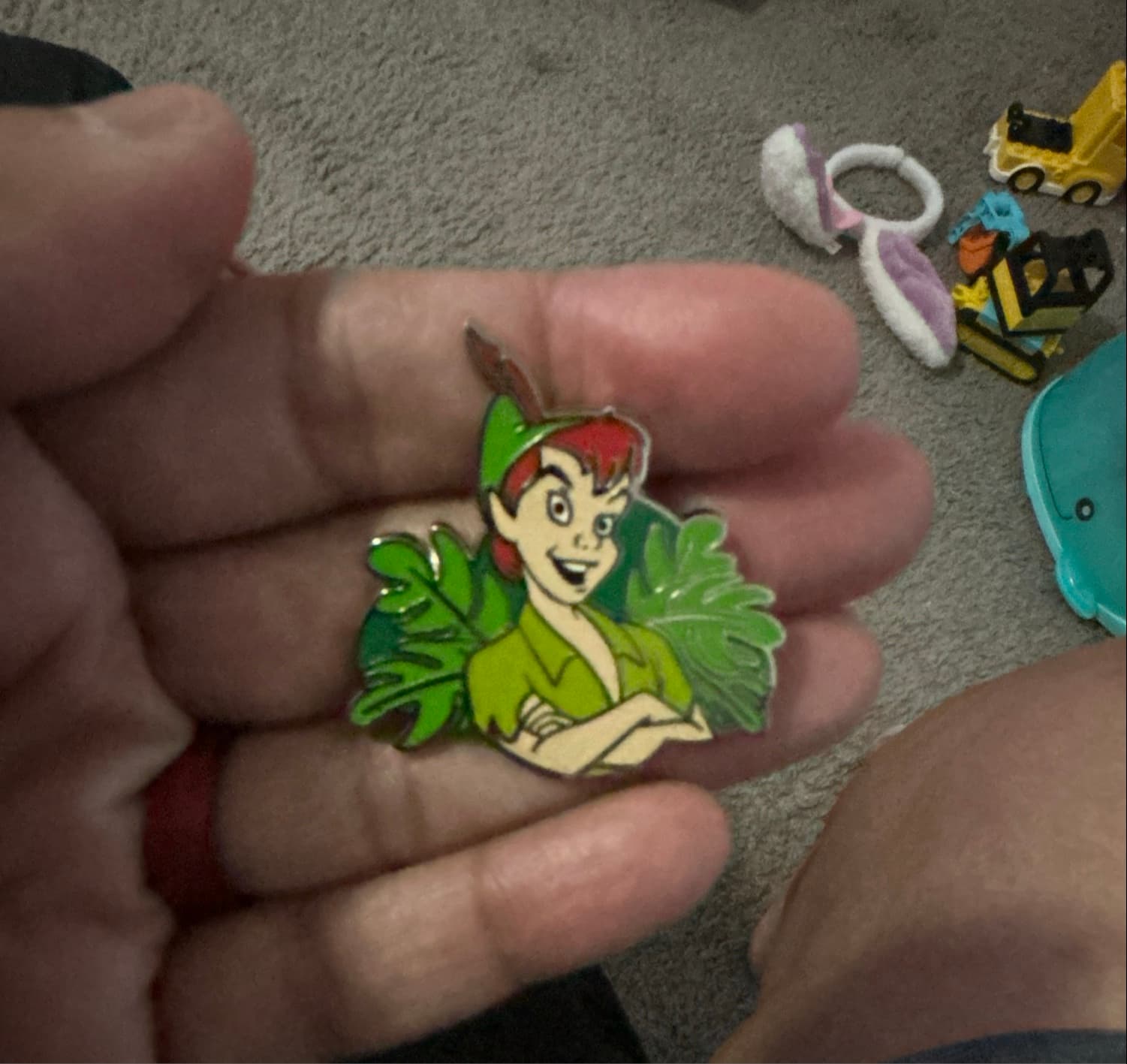 Peter Pan with Crossed Arms and Foliage