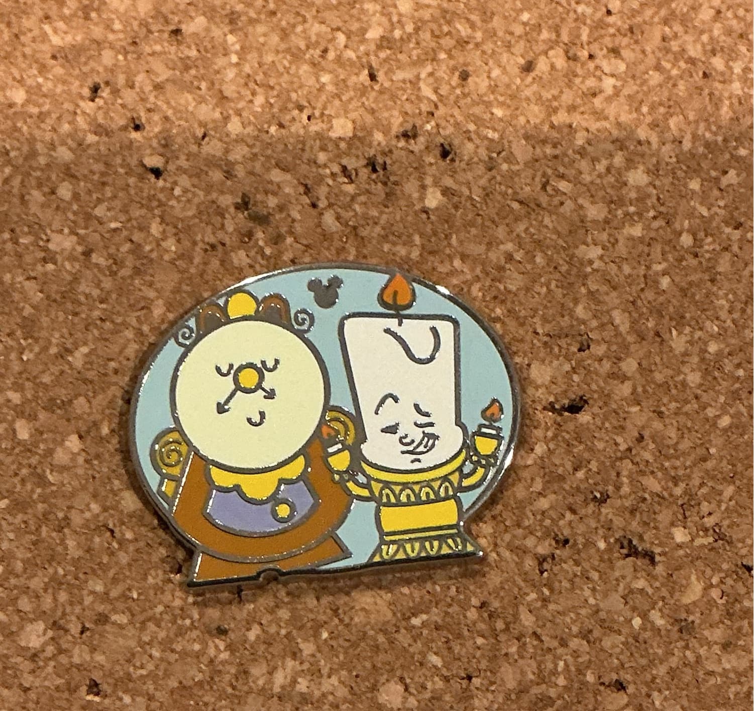 WDW 2019 Hidden Mickey Disney Duos Pin Cogsworth Lumiere Beauty & Beast front