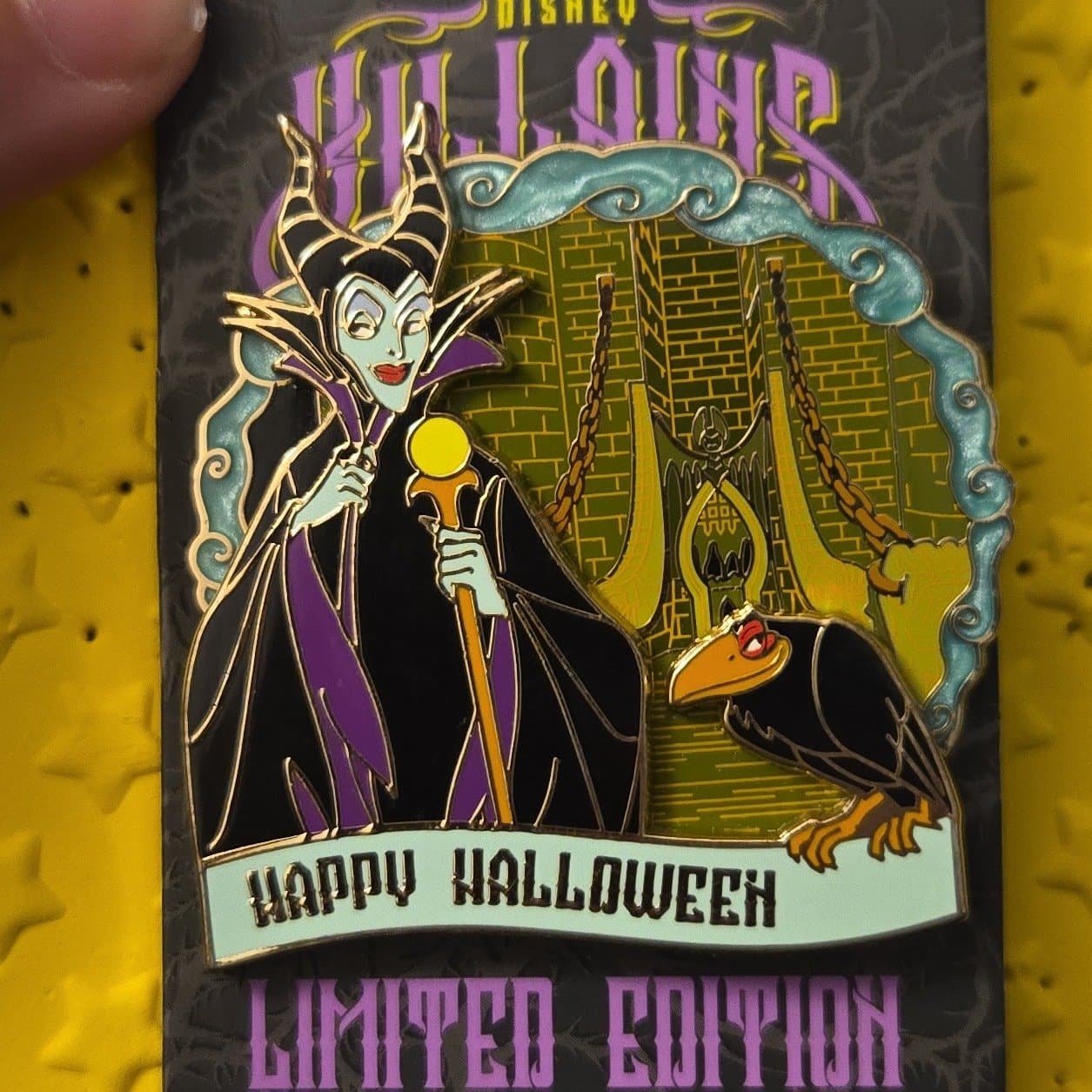 Disney Villains Happy Halloween 2020 Maleficent and The Raven Pin