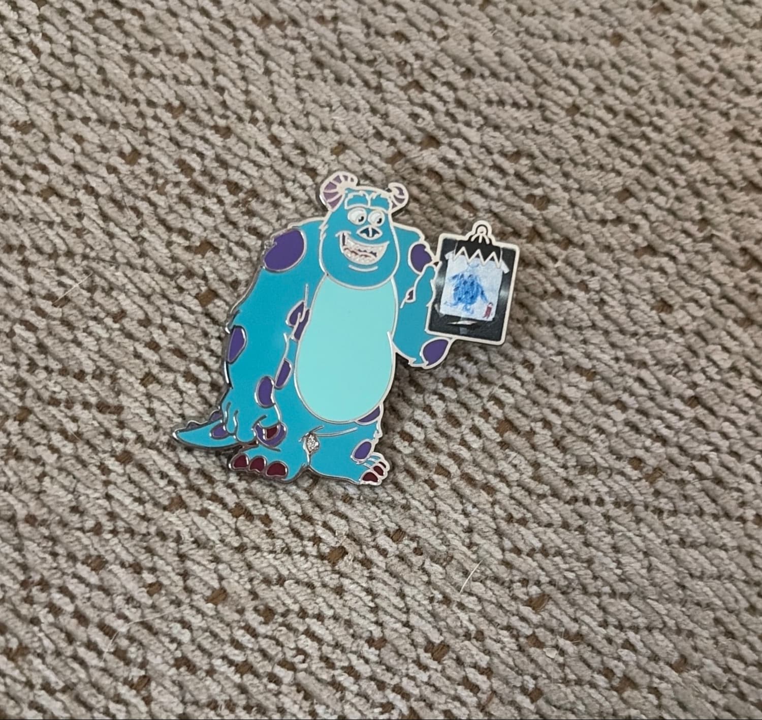 Disney Pixar Monsters, Inc. Sulley Holding a Sketch of Himself Pin