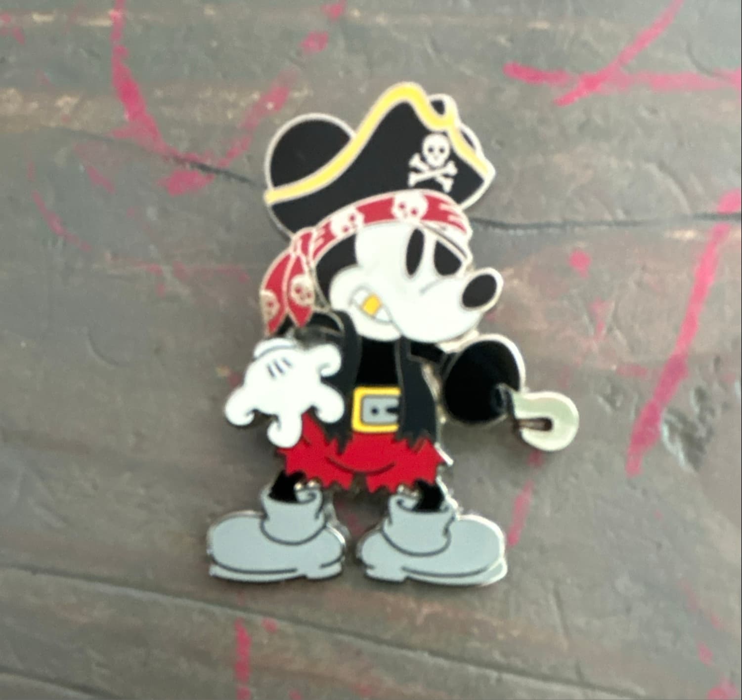 Mickey Mouse as Pirate with Hook Hand and Gold Tooth front
