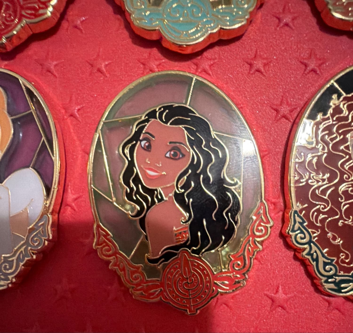 Loungefly Disney Princess Stained Glass Window Blind Box Pin Set - Moana