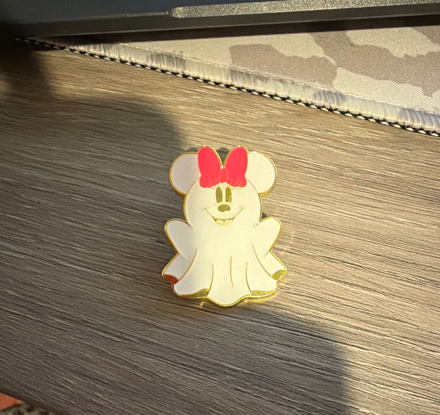 Loungefly Disney Ghosts Glow-in-the-Dark Minnie Mouse Bow Pin