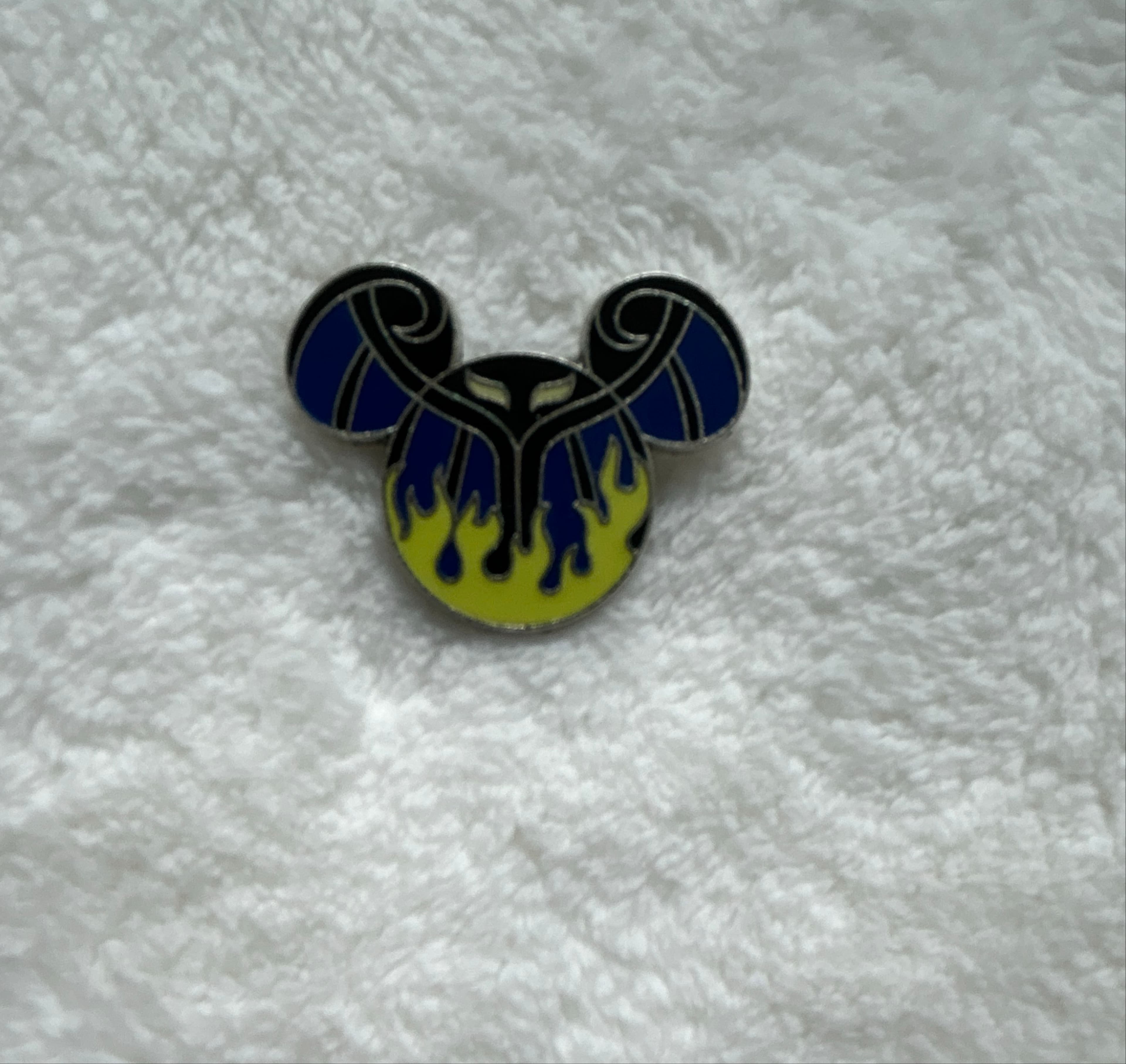 Hades Mickey Head Icon with Flames