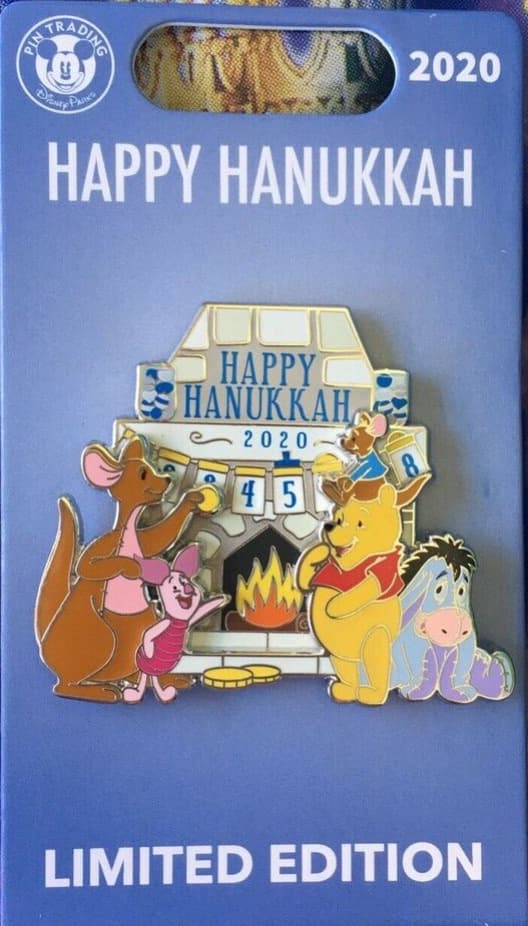 Happy Hanukkah 2020 Winnie the Pooh Pin