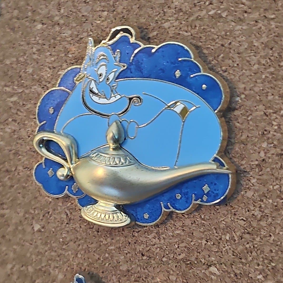 Aladdin the Genie and 3D Gold Lamp Pin