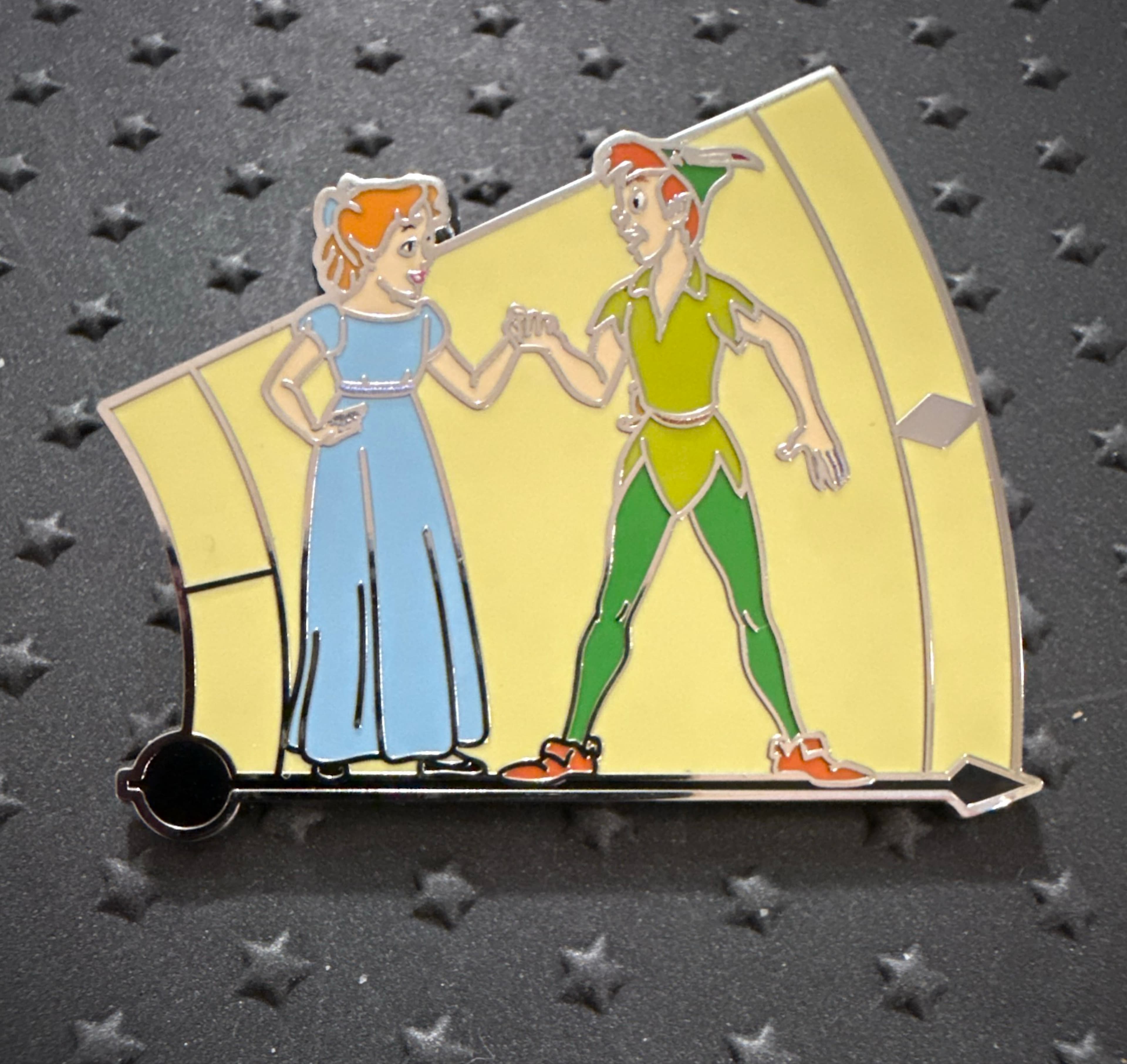 Peter Pan & Wendy Clock Pin