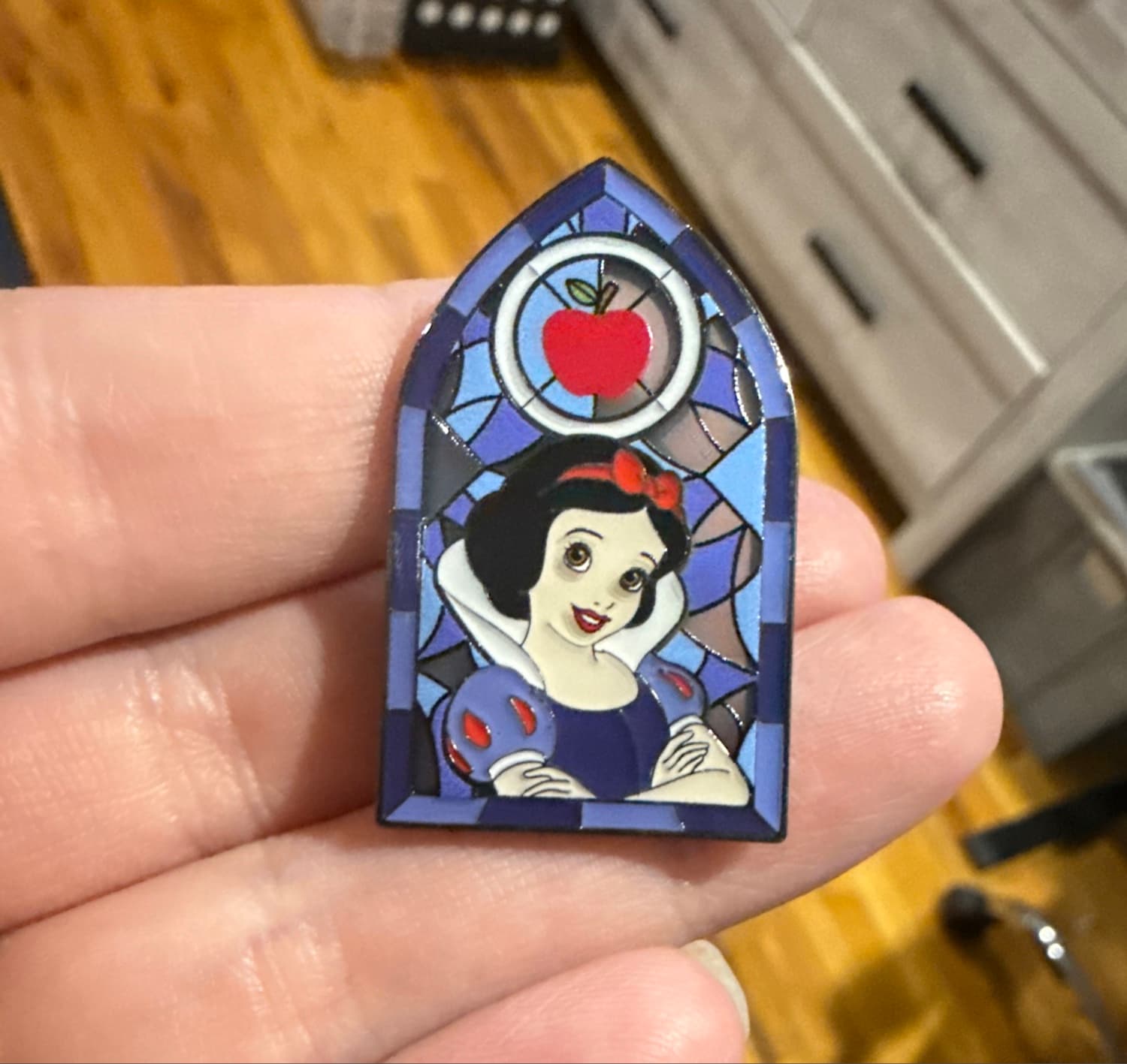 Snow White Stained Glass Window Archway Pin