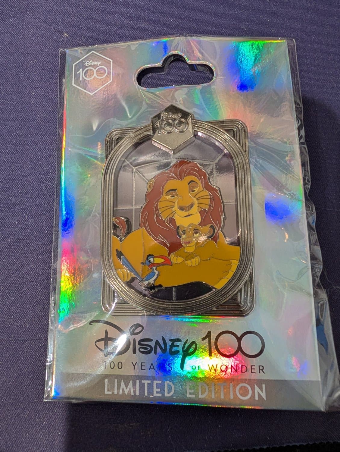 Disney DEC 2023 100 Years Of Wonder The Lion King Mufasa Simba Zazu Limited Edition Pin