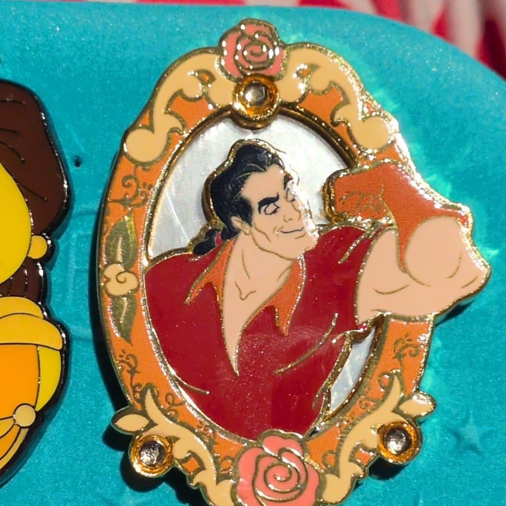 Gaston Mirror - Beauty and the Beast Mirror Character Portraits Blind Box Pin Set