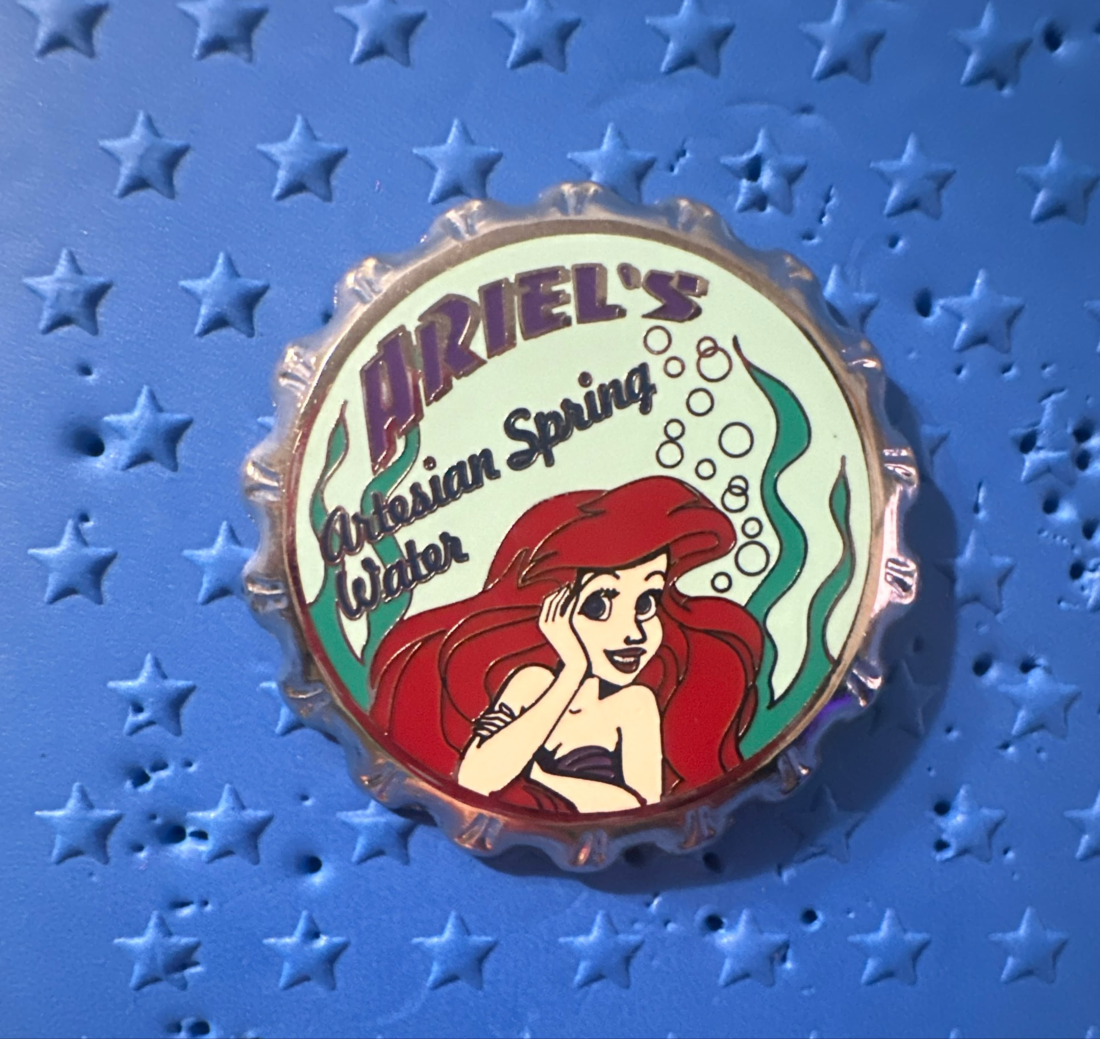 Ariel's Artisan Spring Water Bottle Cap Pin