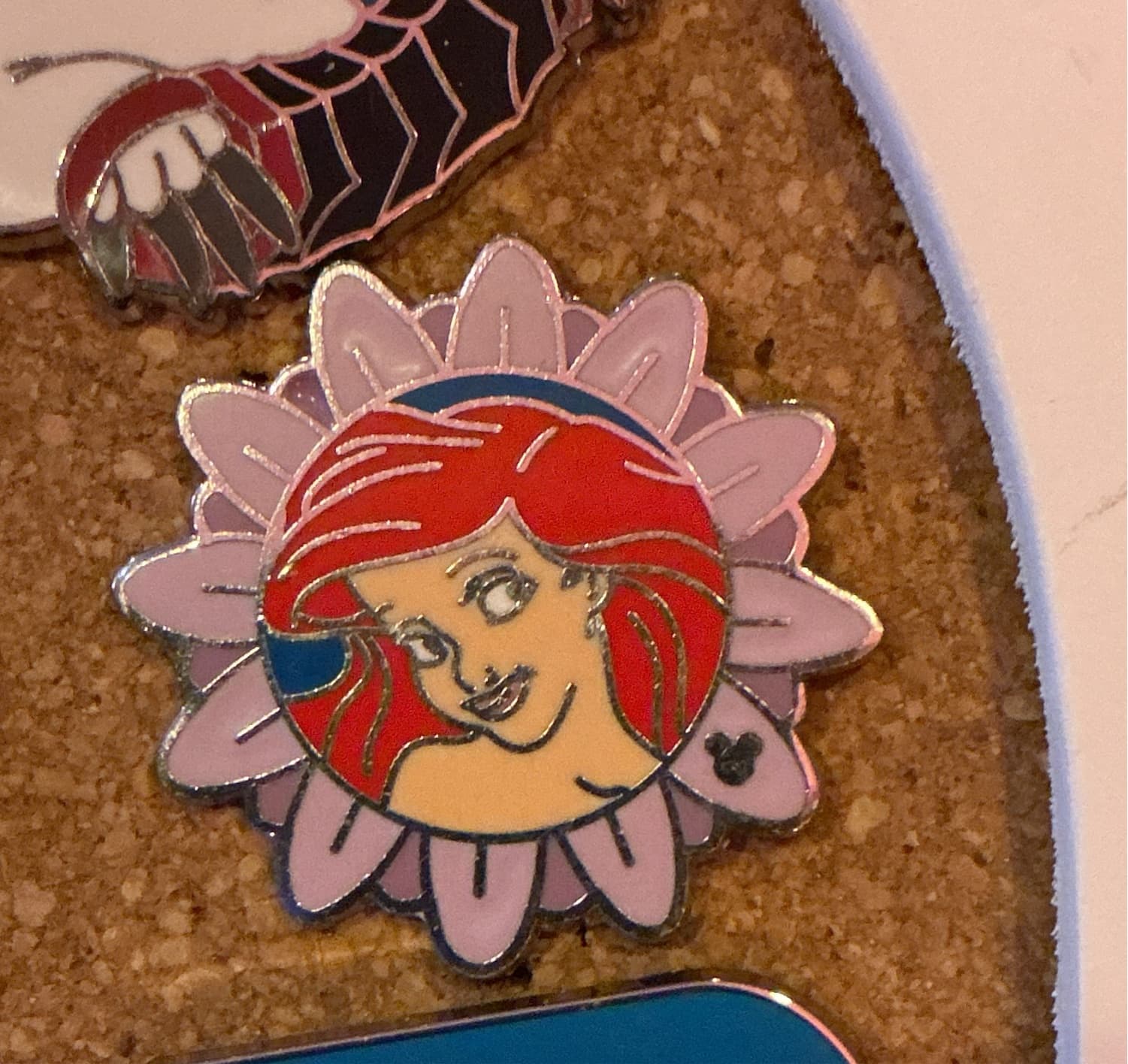 Ariel - Flower Hidden Mickey Pin front