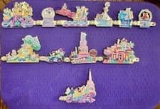 Hong Kong Disneyland - 20th Anniversary Parade Pin Full Set