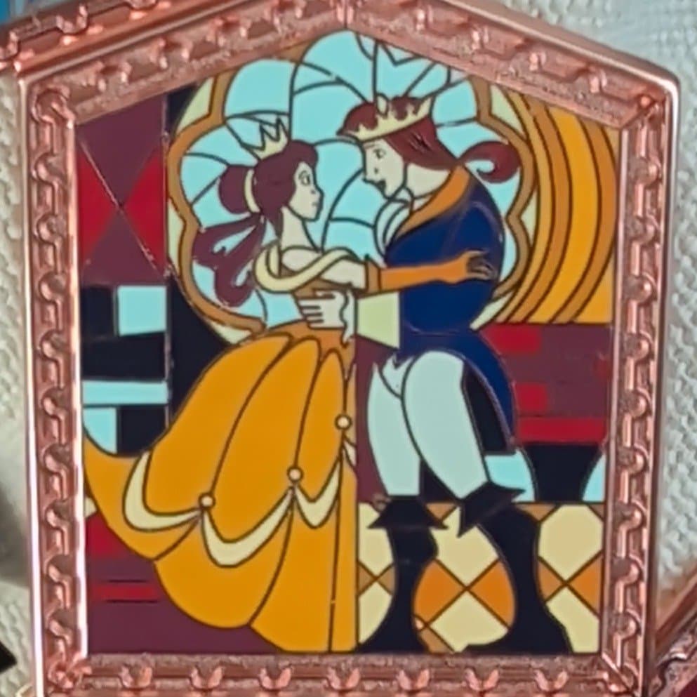 Beauty & the Beast Windows of Love Mystery Pin Collection - Belle & Prince Dancing