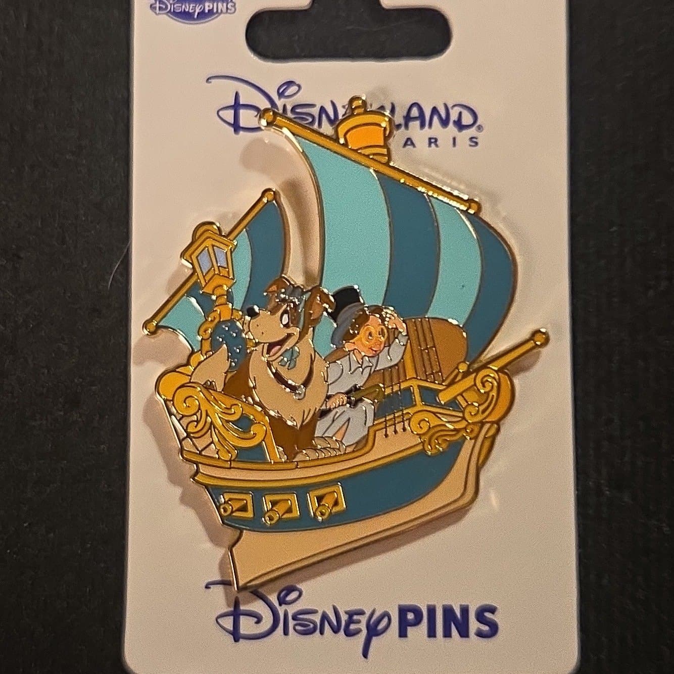 Disney Peter Pan John Darling and Nana on Ship Pin - Disneyland Paris Exclusive front