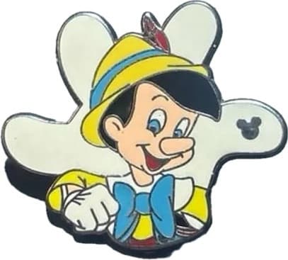 Pinocchio - White Glove Silhouette - DLR Hidden Mickey 2013: Wave B front