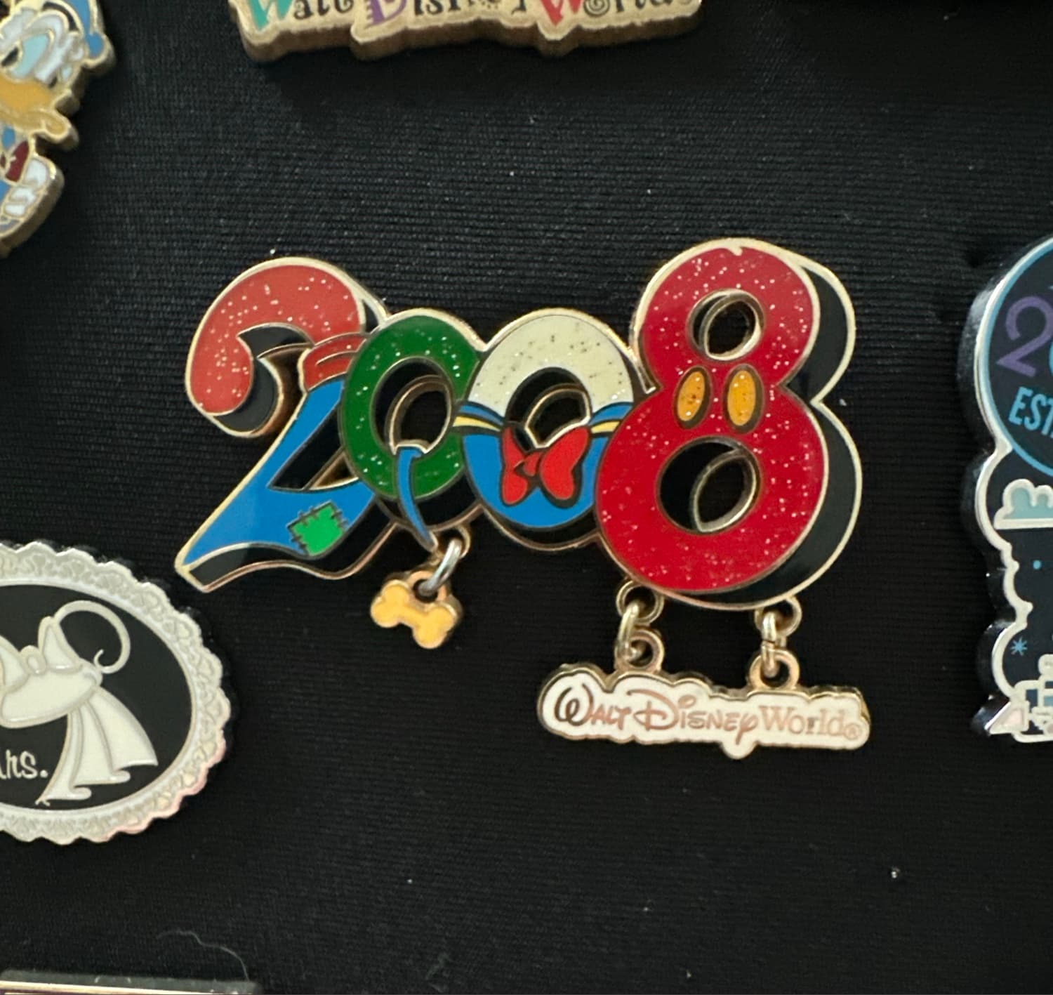Walt Disney World Fab 5 Mickey Minnie Mouse Goofy Donald Duck Pluto 2008 Pin front