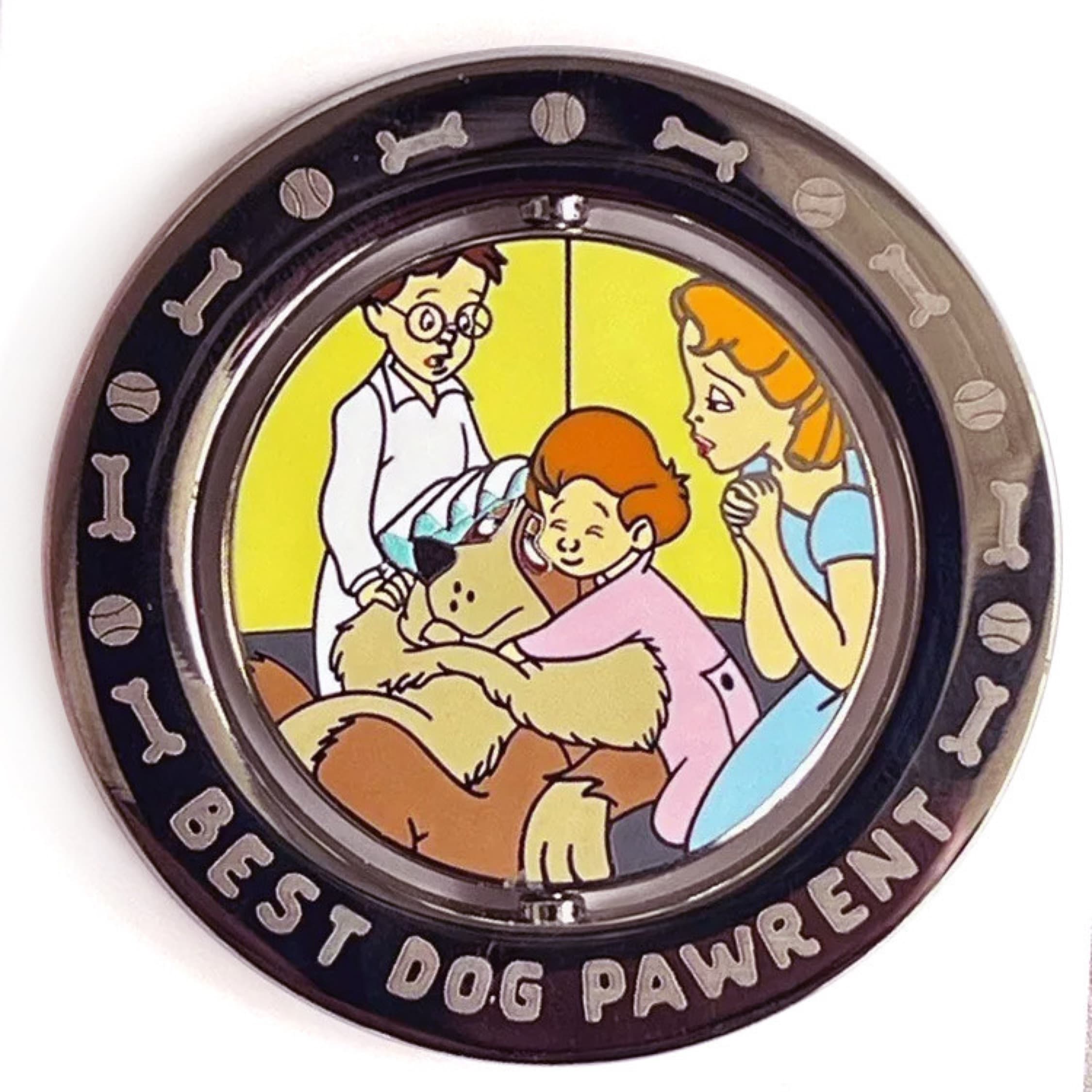 The Darling Family and Nana Best Dog Pawrent Spinner