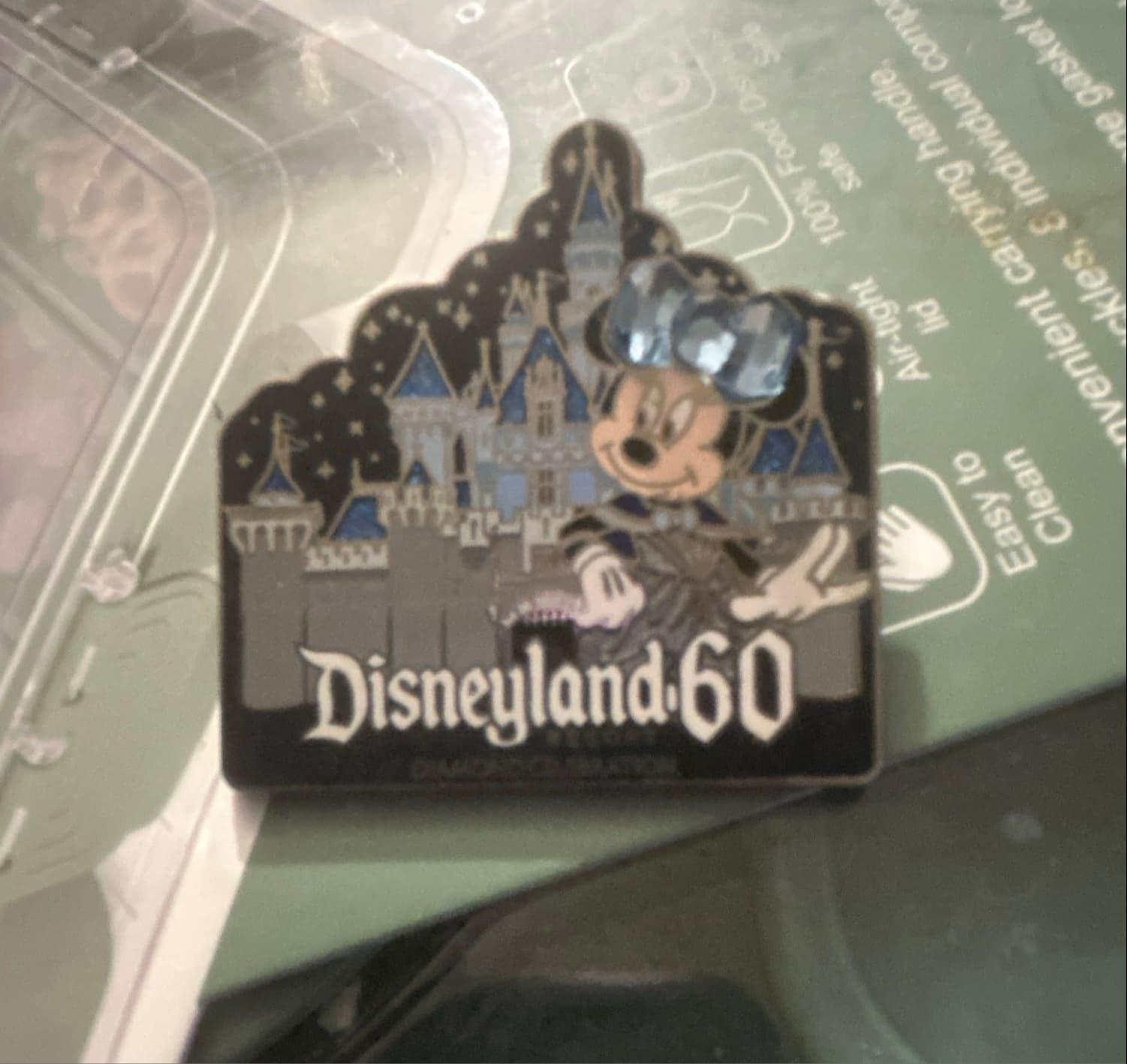 Disneyland 60th Anniversary Diamond Celebration Pin Minnie Mouse at Sleeping Beauty Castle
