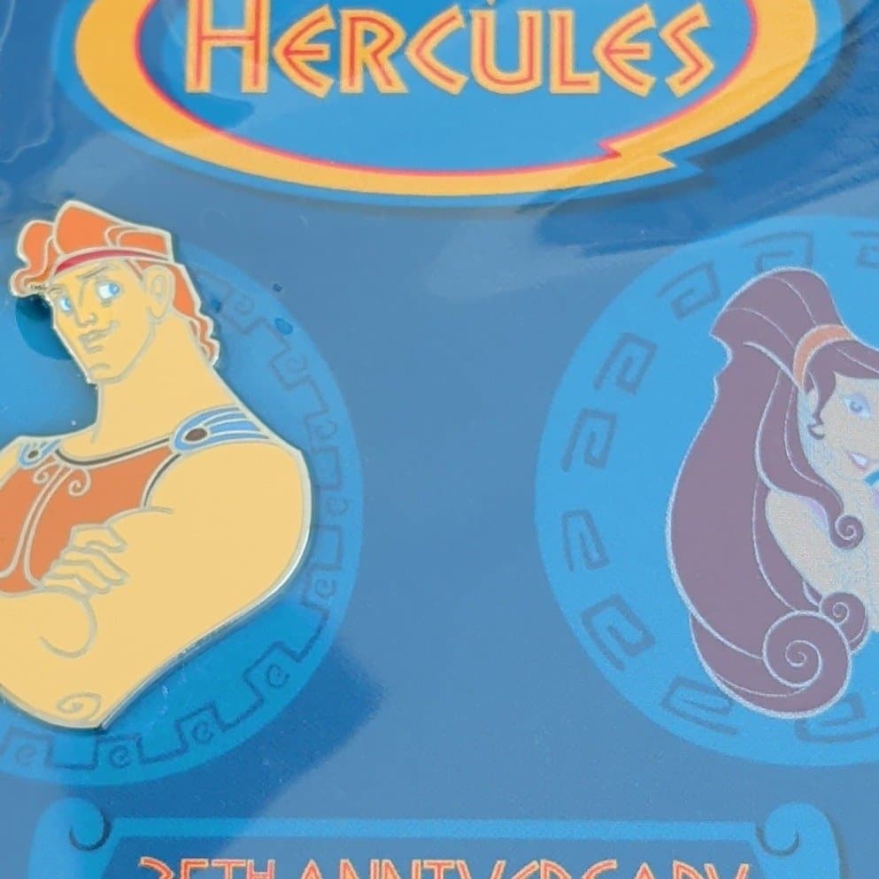 Disney movie insiders Hercules and Megara 25th Anniversary Pin Set