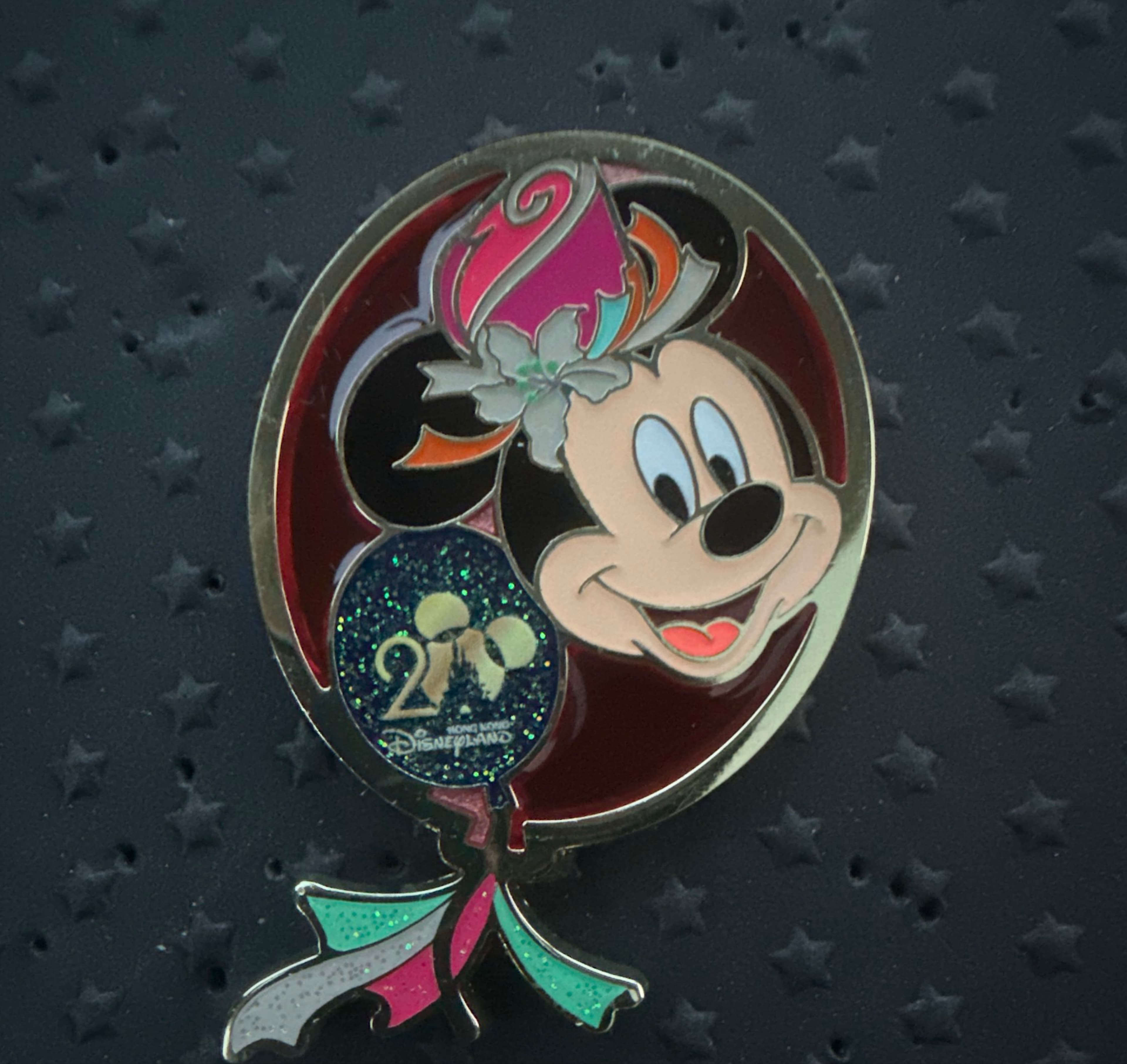 Mickey Mouse 20th Anniversary Grand Celebration Balloon Pin - Hong Kong Disneyland