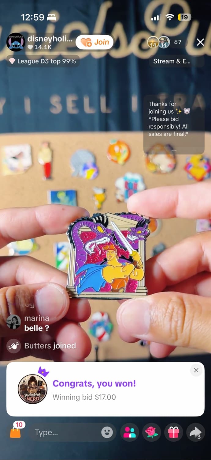 Hercules and Hydra Pin