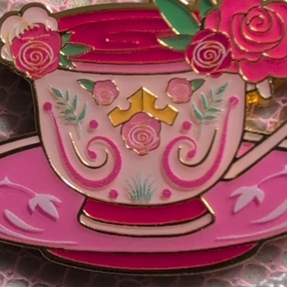 Disney Aurora Sleeping Beauty Pink Teacup Pin