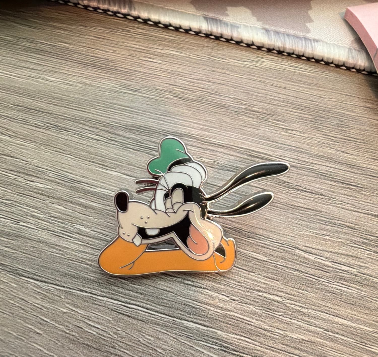 Goofy Head Smiling with Green Hat
